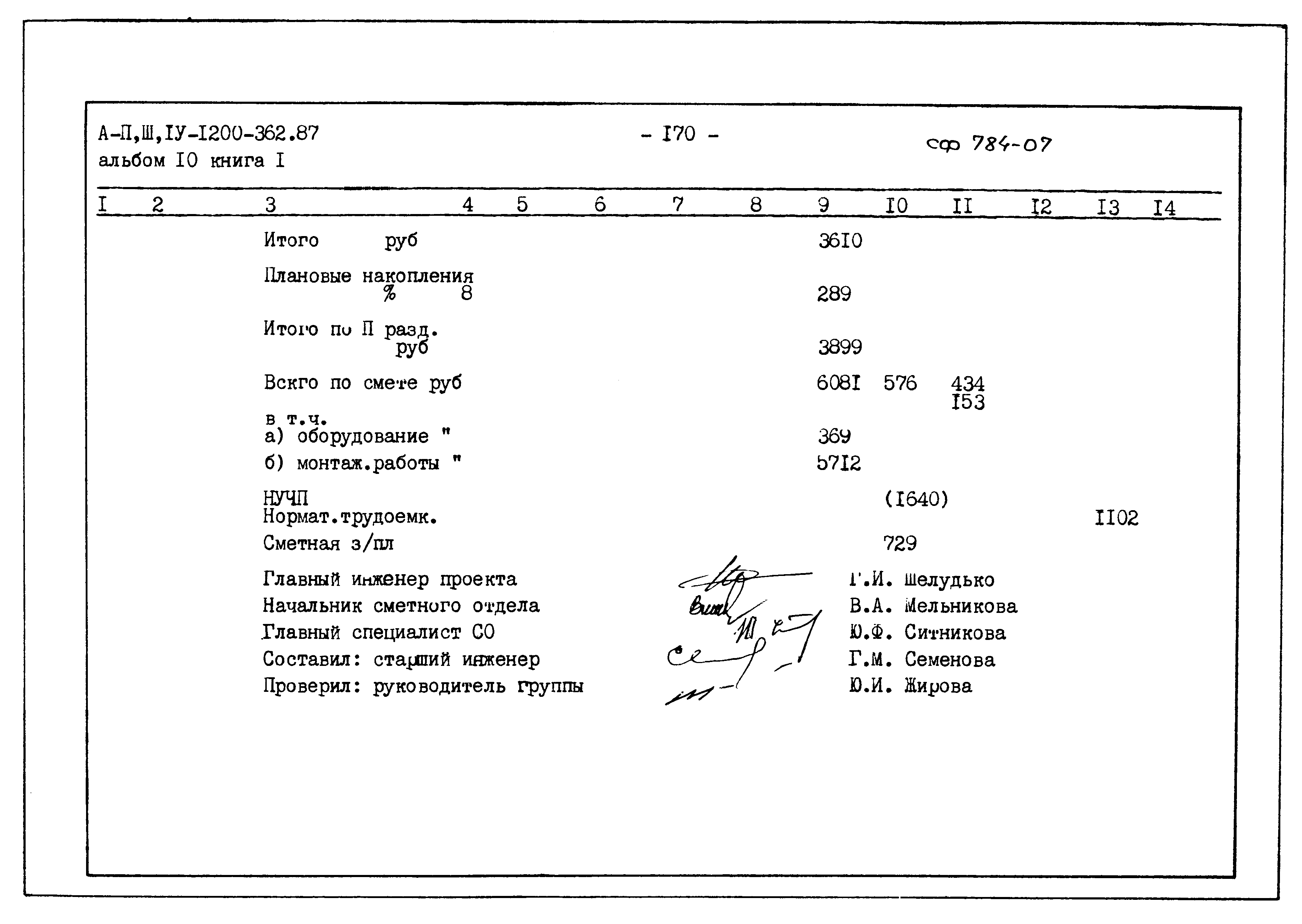 Типовой проект А-II,III,IV-1200-362.87