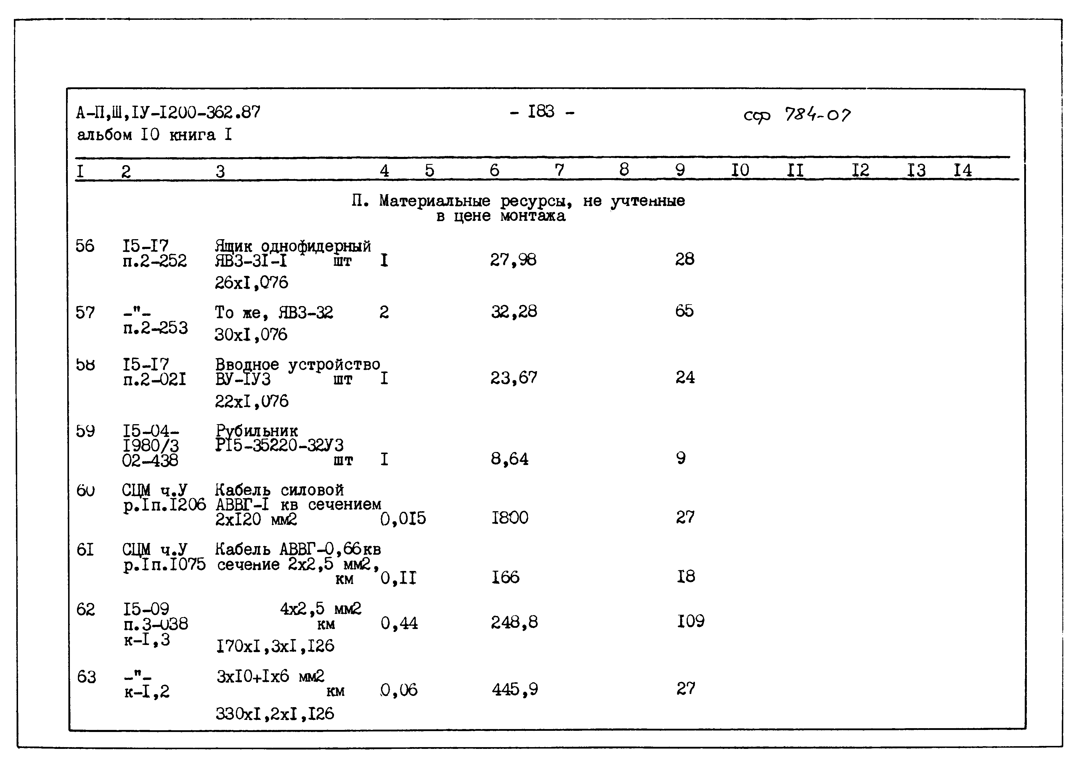 Типовой проект А-II,III,IV-1200-362.87