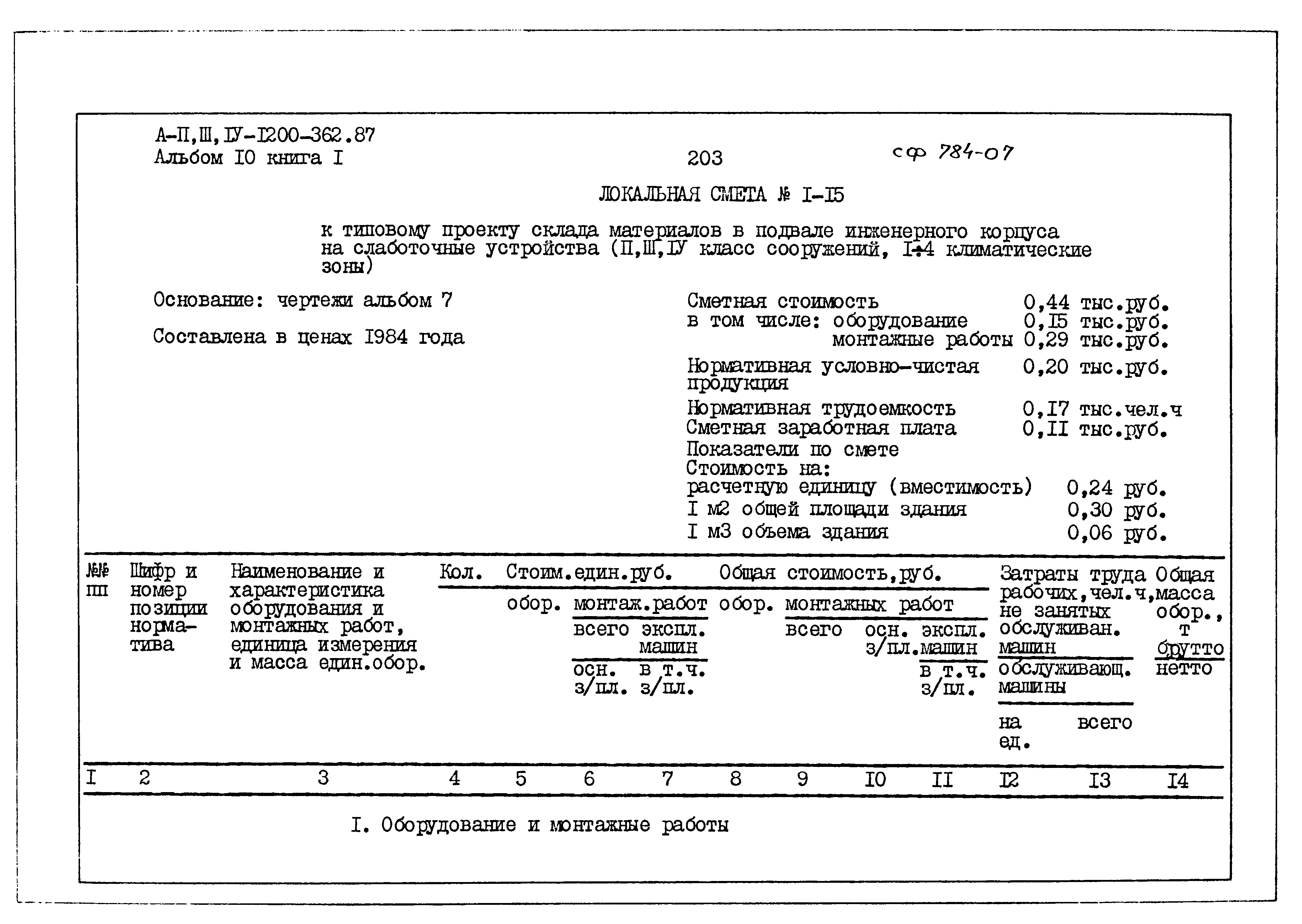 Типовой проект А-II,III,IV-1200-362.87