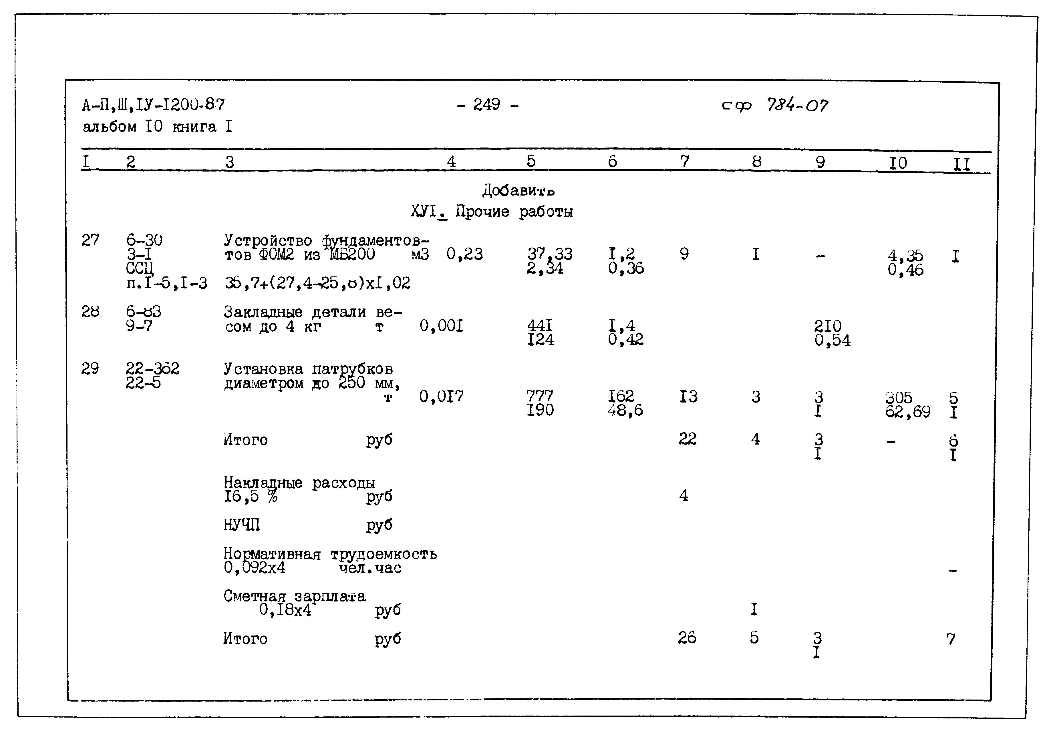Типовой проект А-II,III,IV-1200-362.87