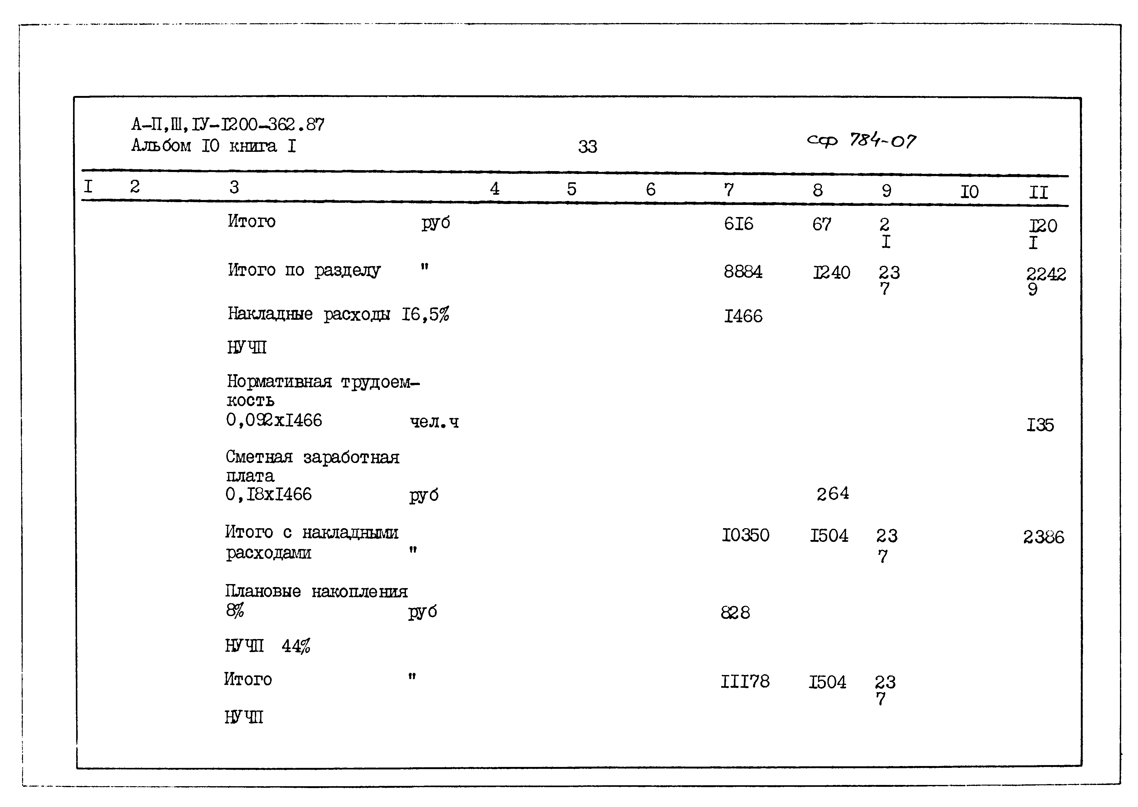 Типовой проект А-II,III,IV-1200-362.87