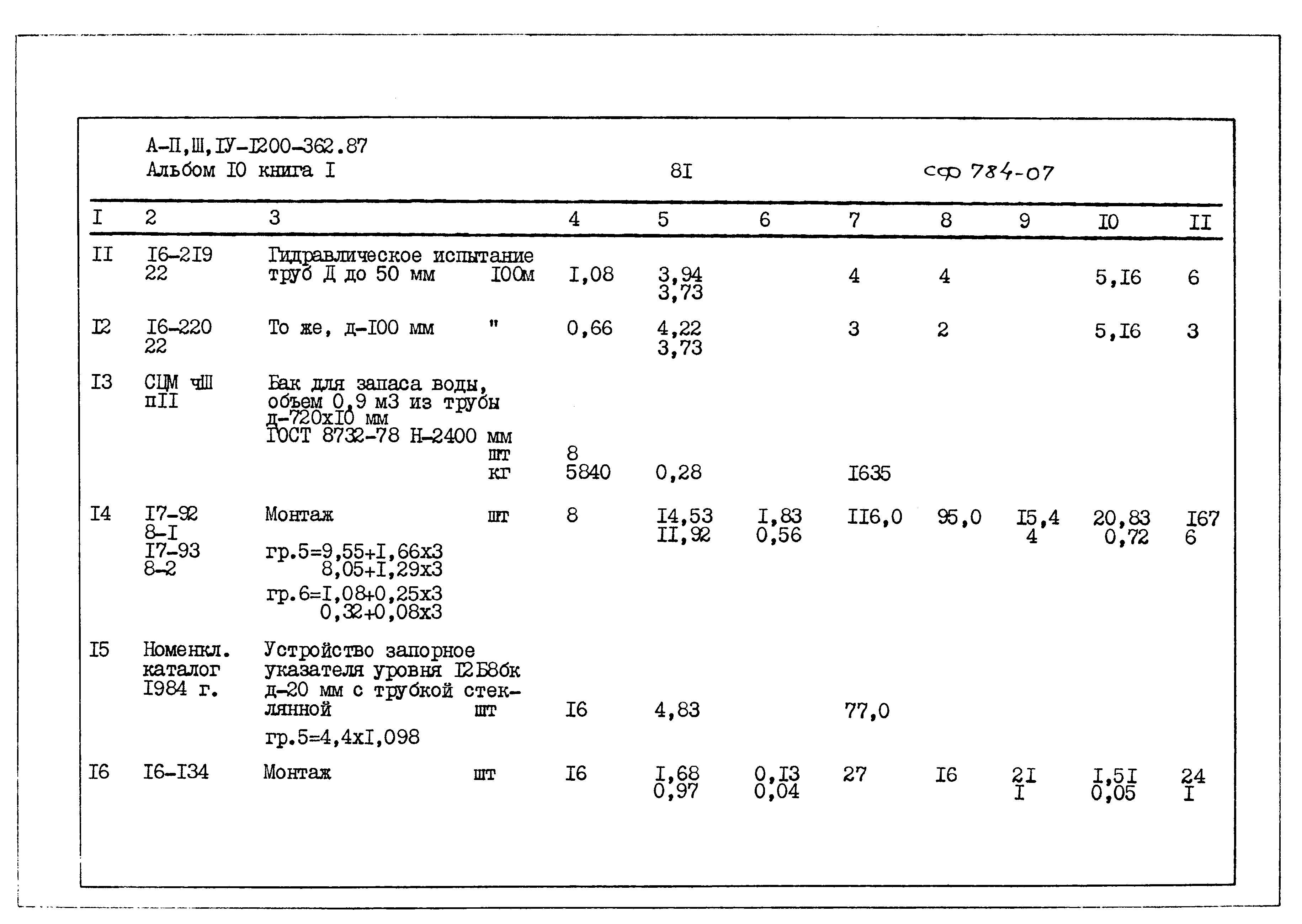 Типовой проект А-II,III,IV-1200-362.87