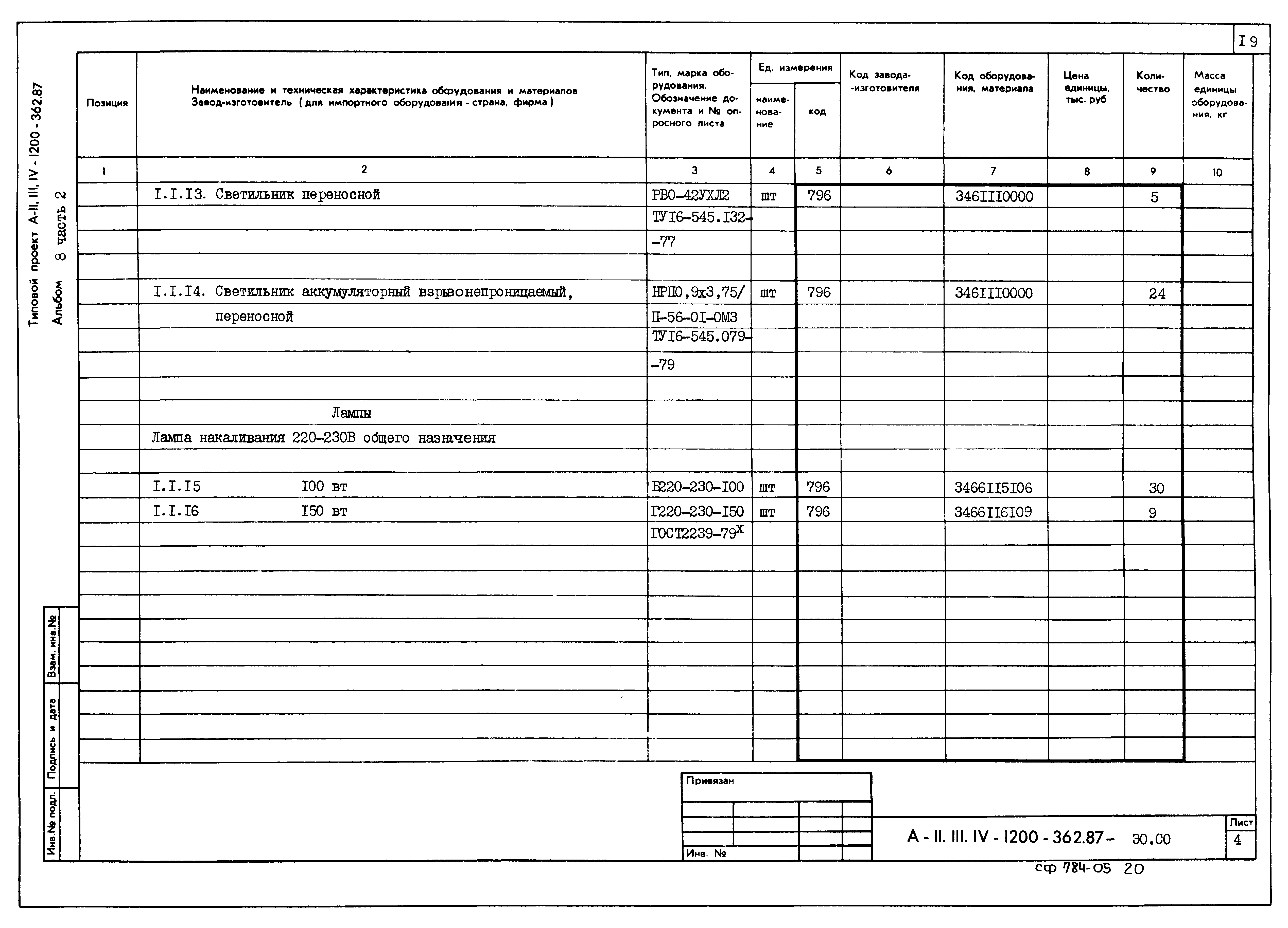 Типовой проект А-II,III,IV-1200-362.87