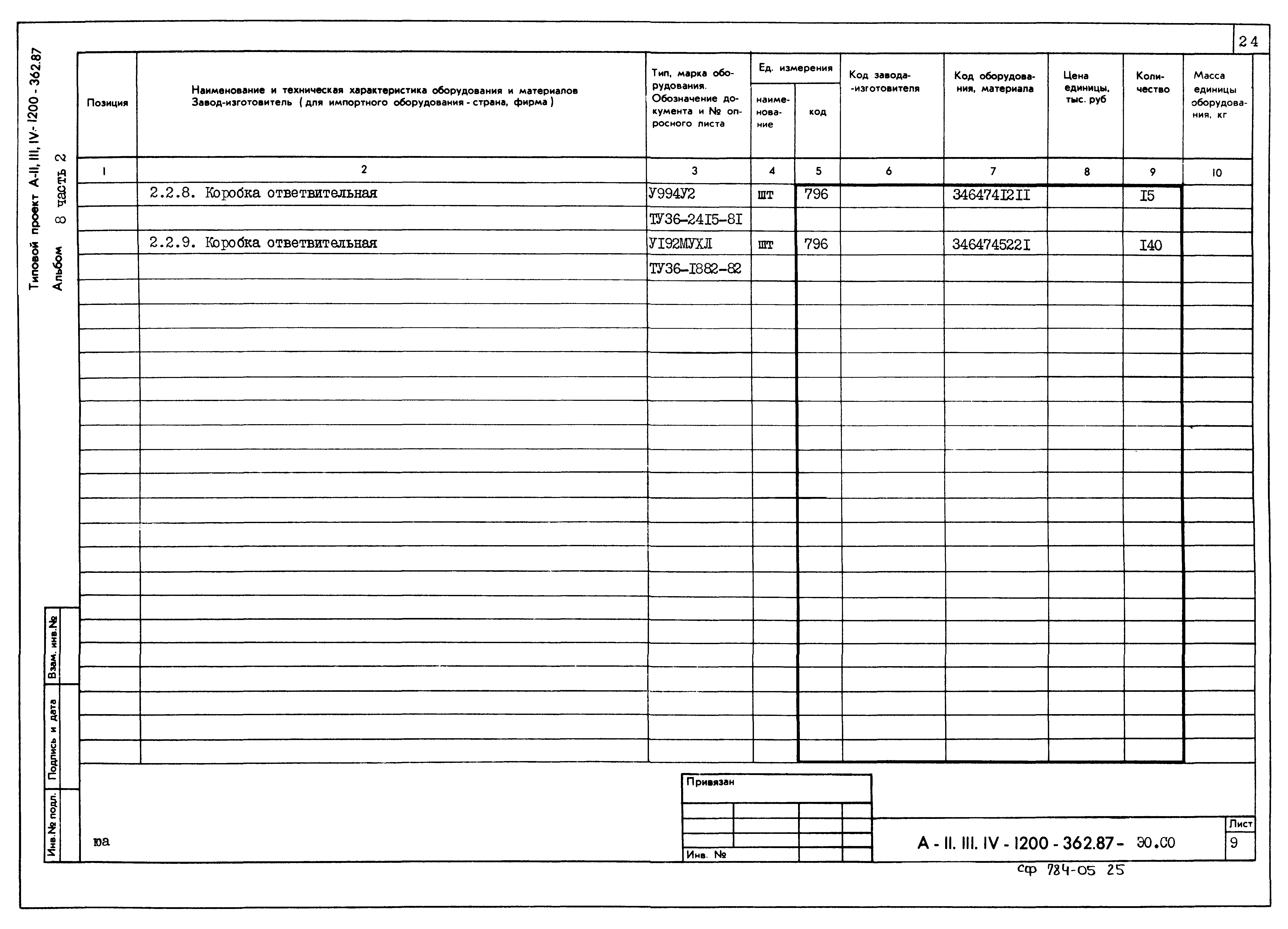 Типовой проект А-II,III,IV-1200-362.87