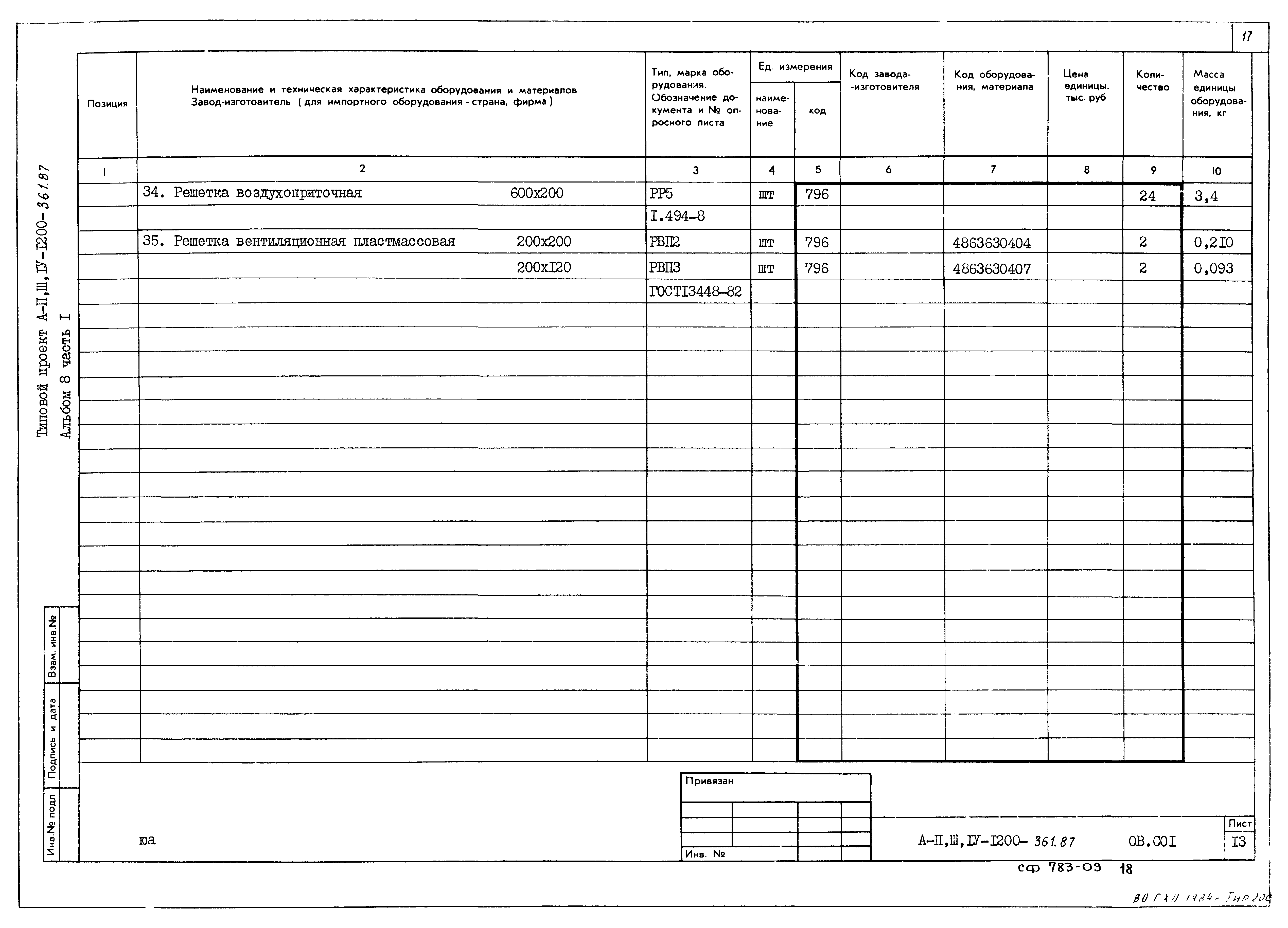 Типовой проект А-II,III,IV-1200-362.87