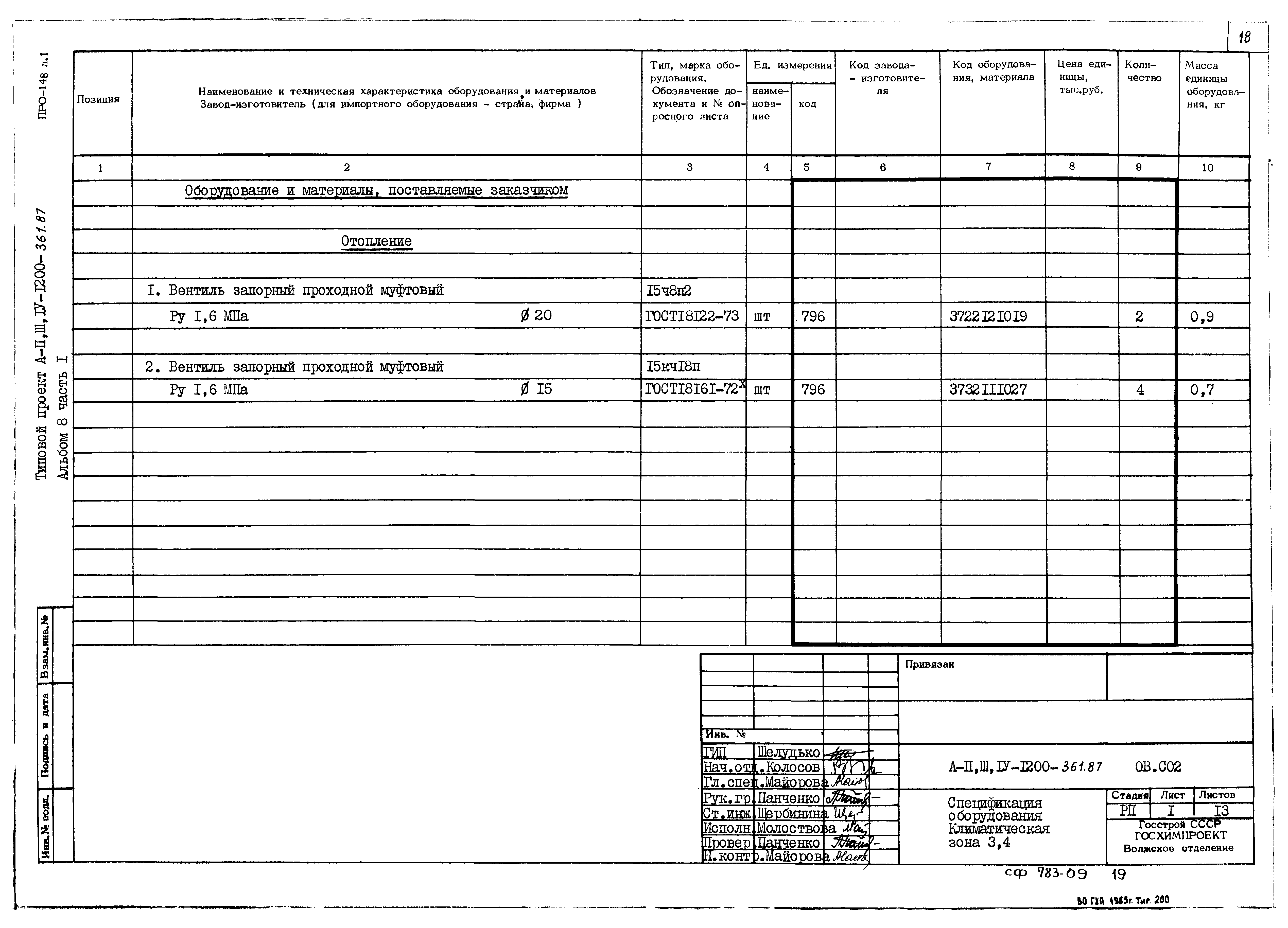 Типовой проект А-II,III,IV-1200-362.87