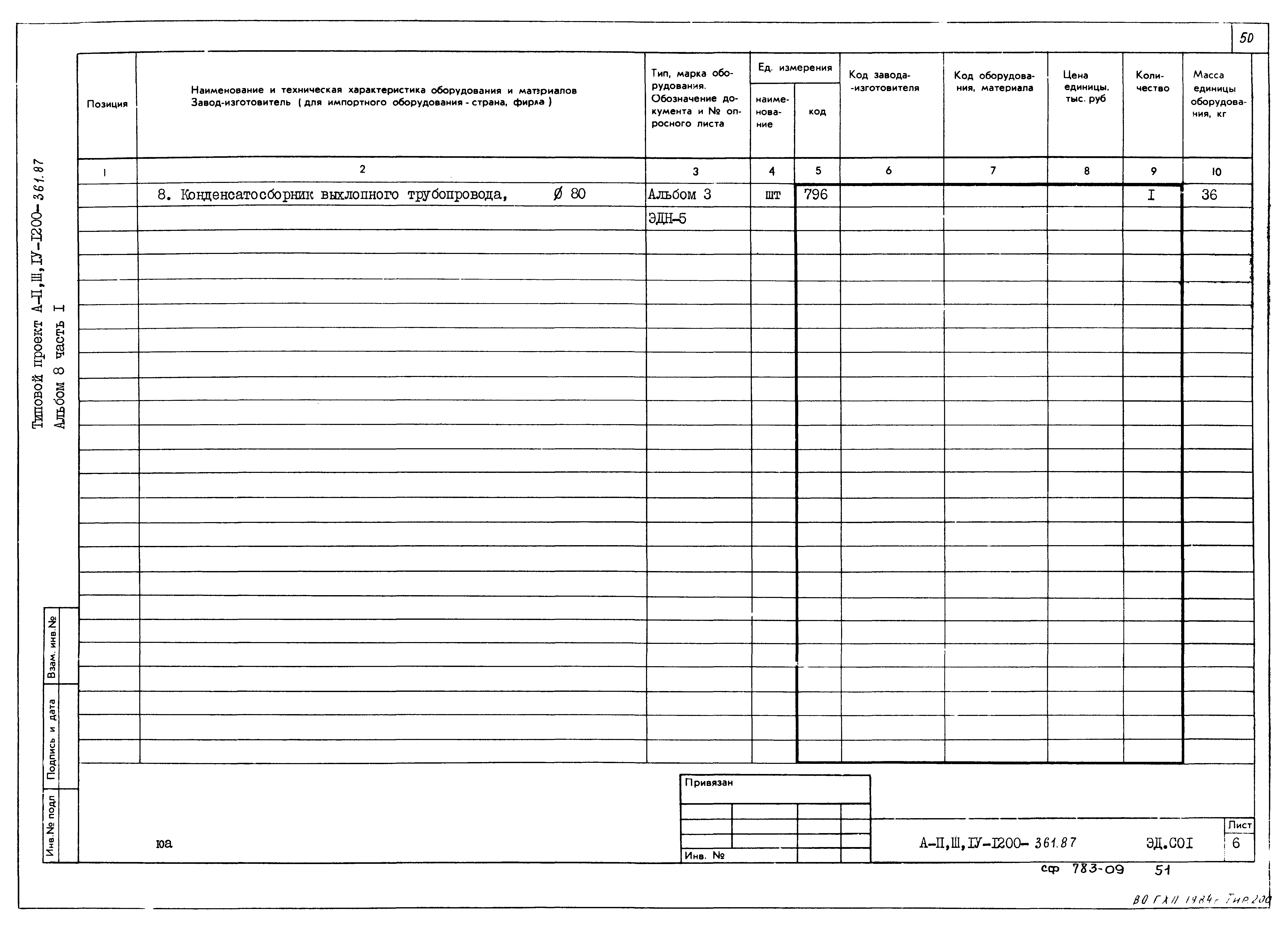 Типовой проект А-II,III,IV-1200-362.87