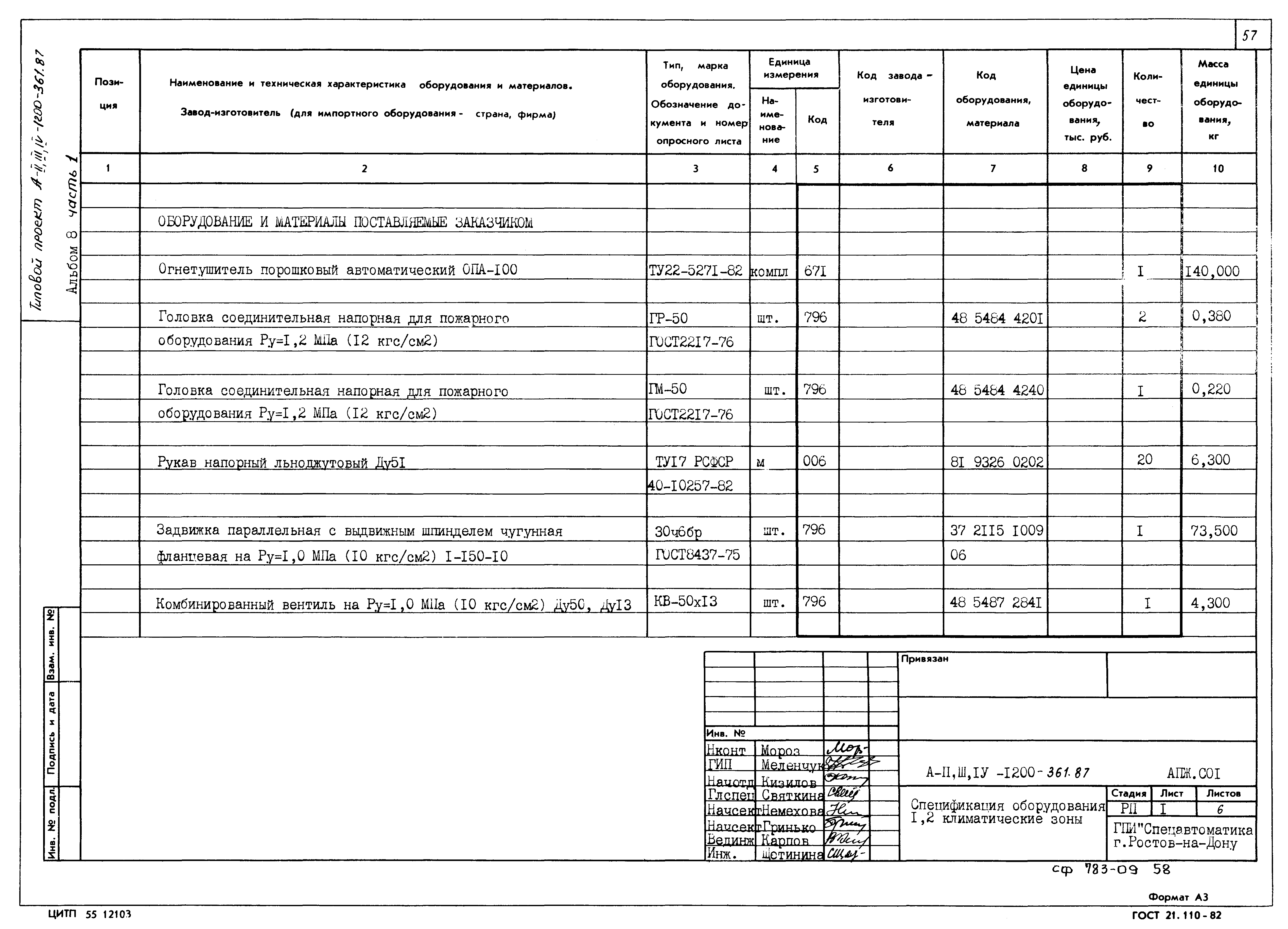 Типовой проект А-II,III,IV-1200-362.87