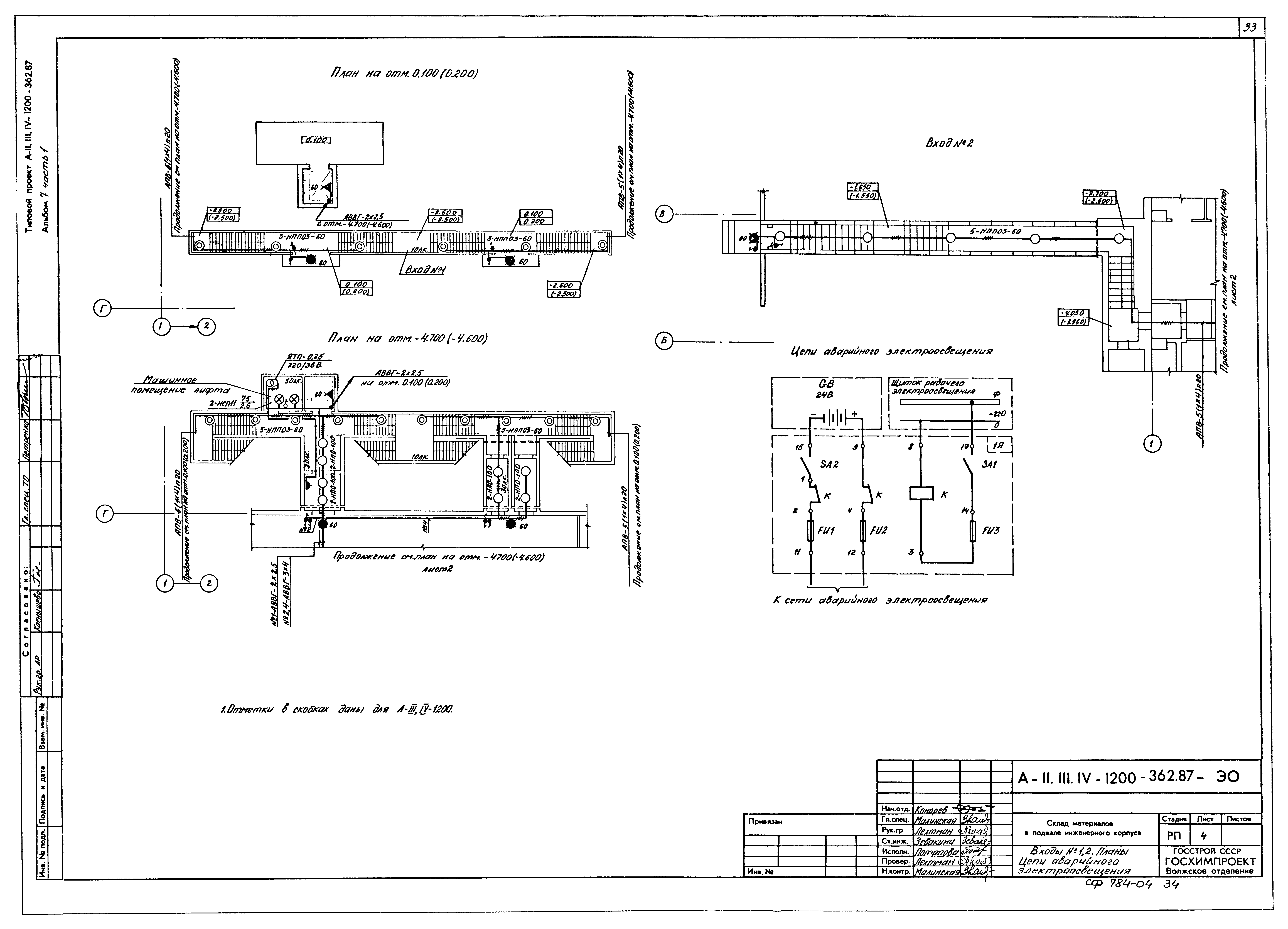 Типовой проект А-II,III,IV-1200-362.87