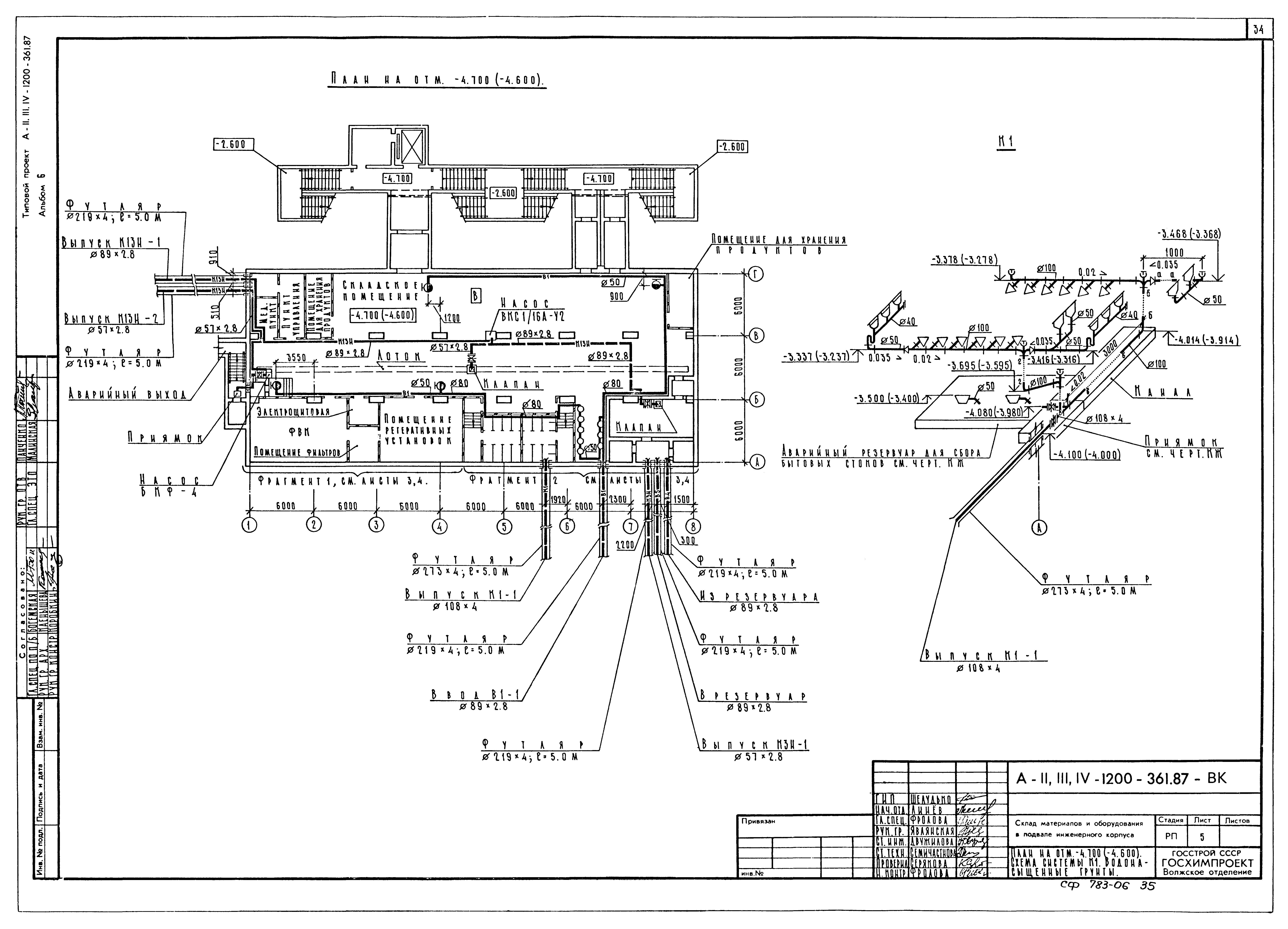 Типовой проект А-II,III,IV-1200-362.87