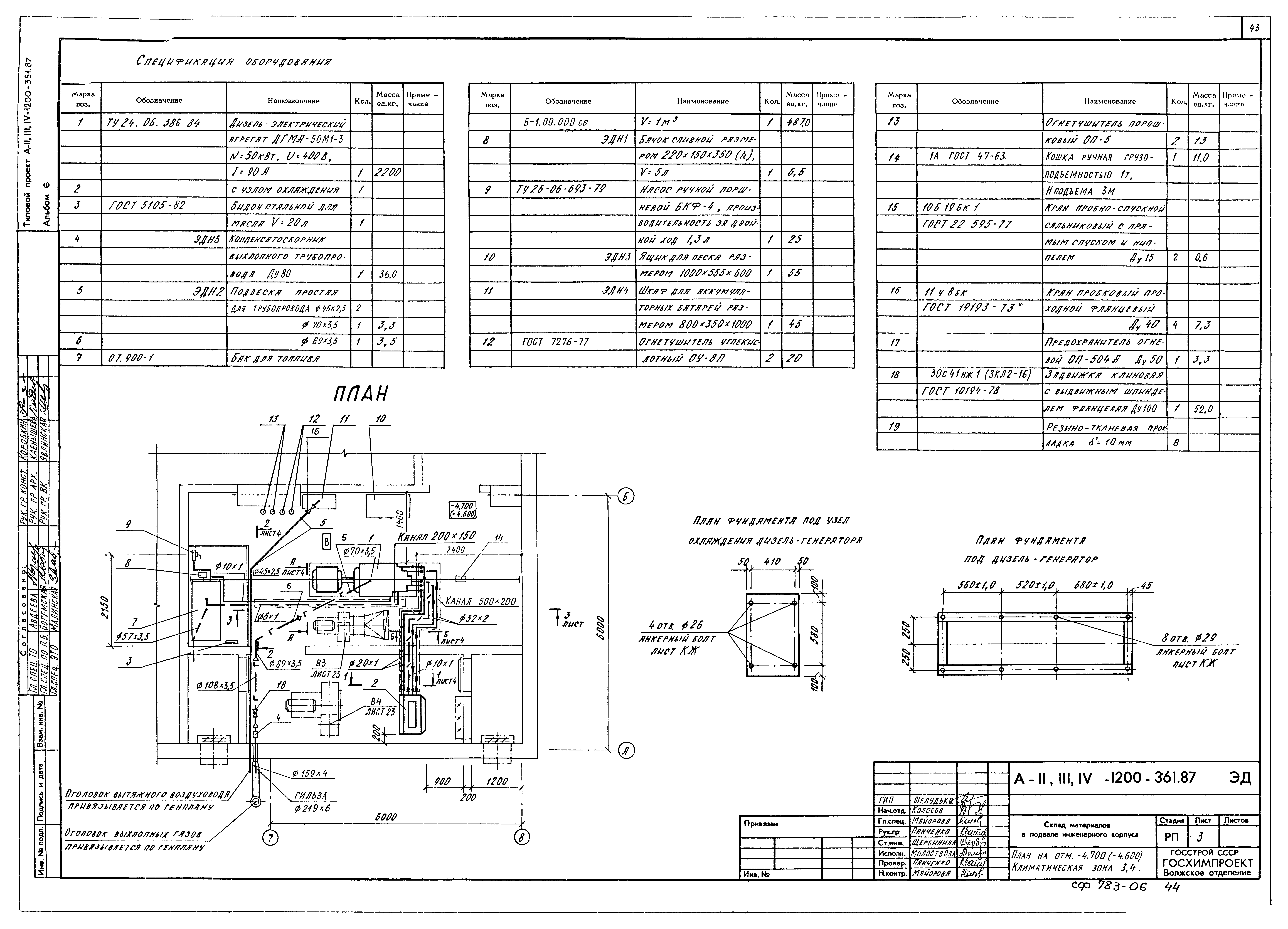 Типовой проект А-II,III,IV-1200-362.87
