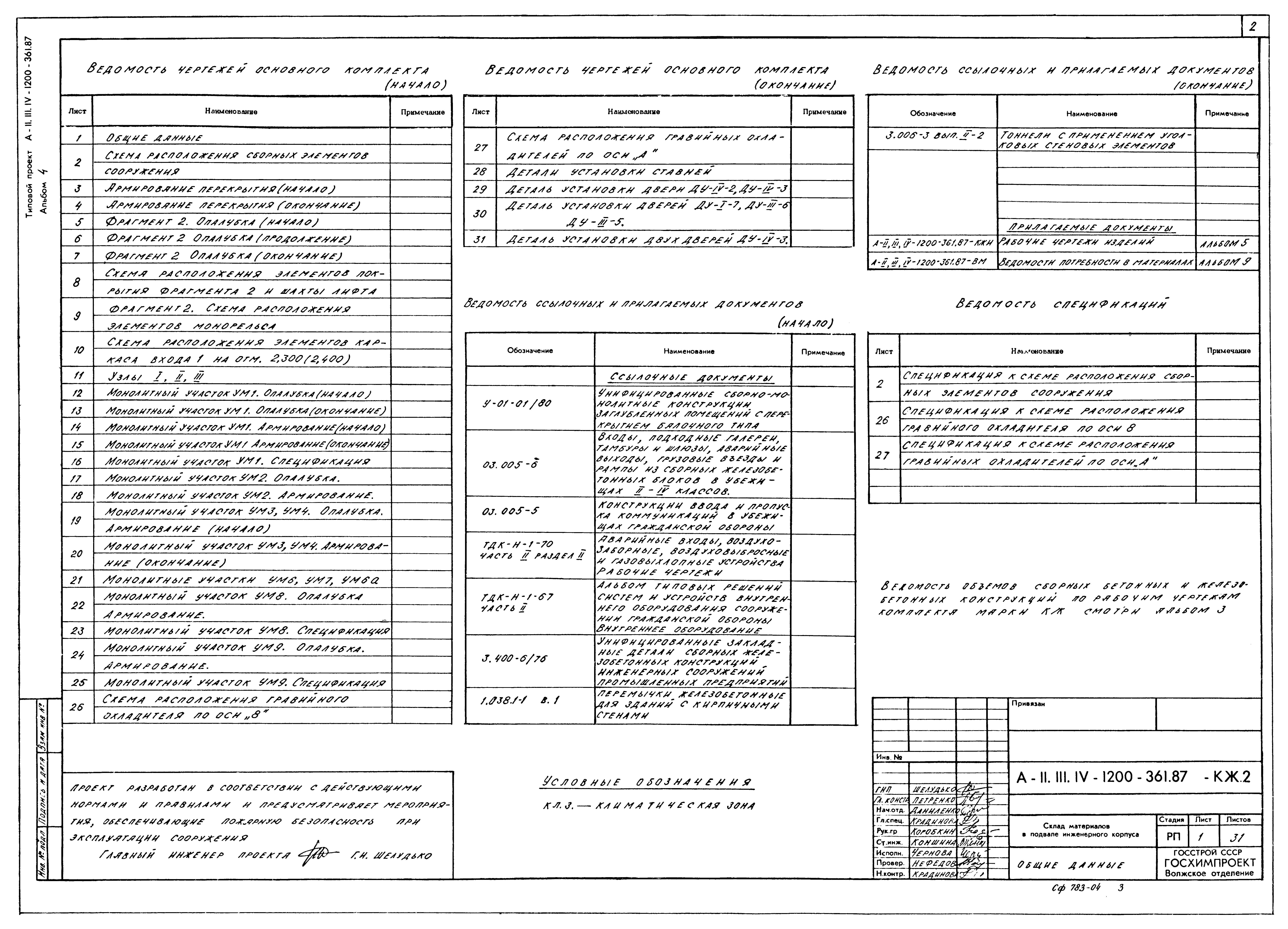 Типовой проект А-II,III,IV-1200-362.87