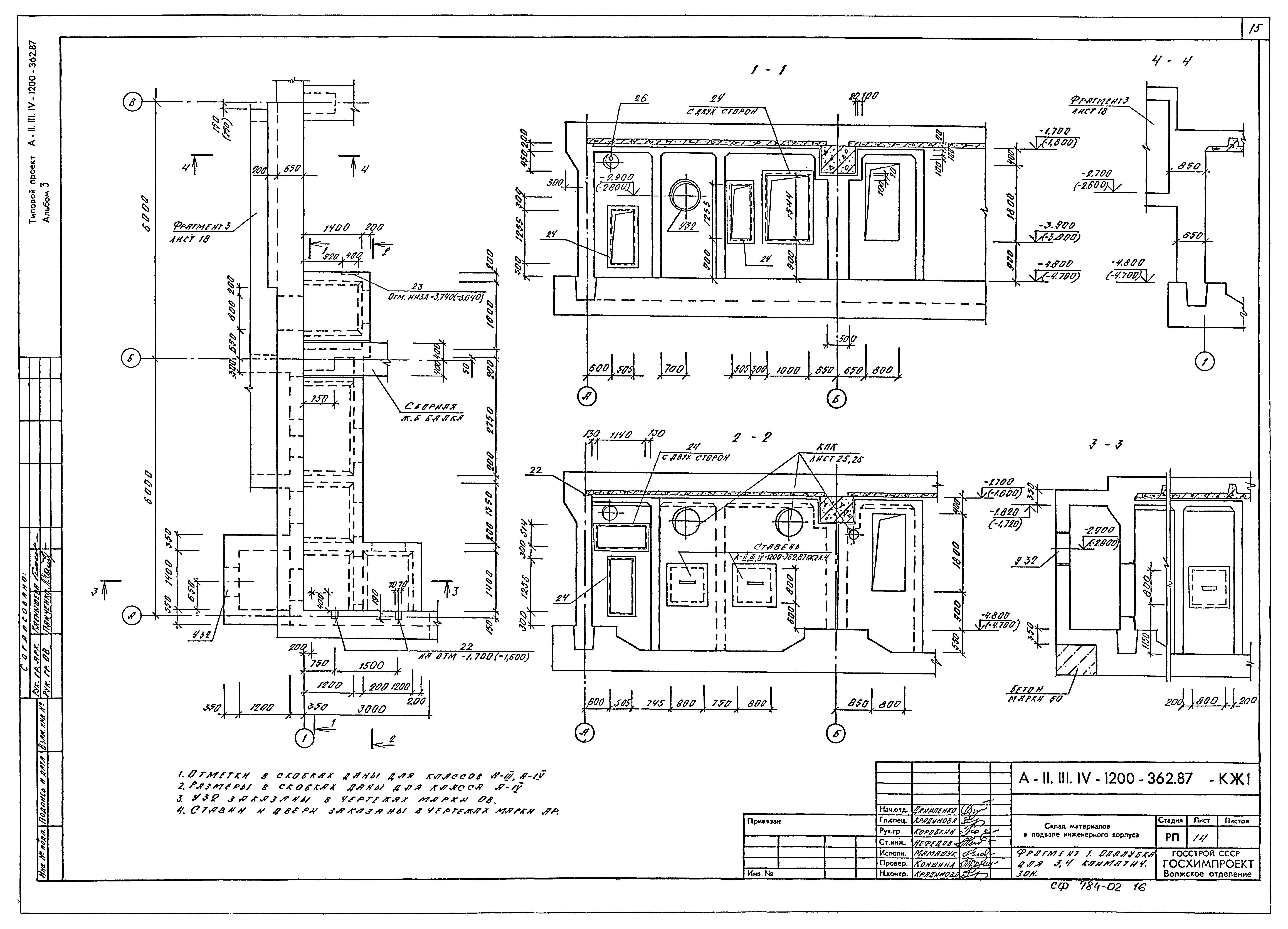 Типовой проект А-II,III,IV-1200-362.87