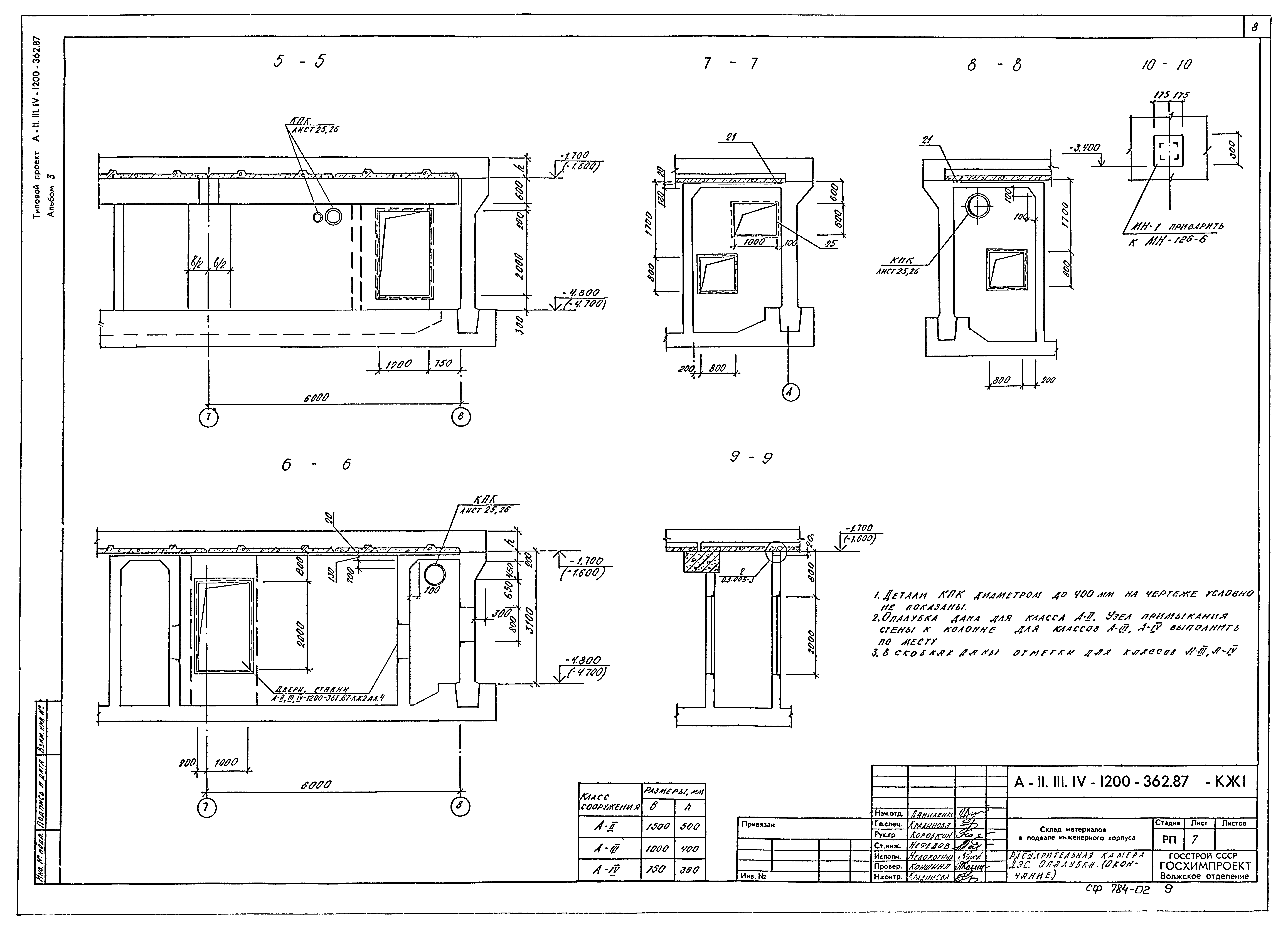 Типовой проект А-II,III,IV-1200-362.87