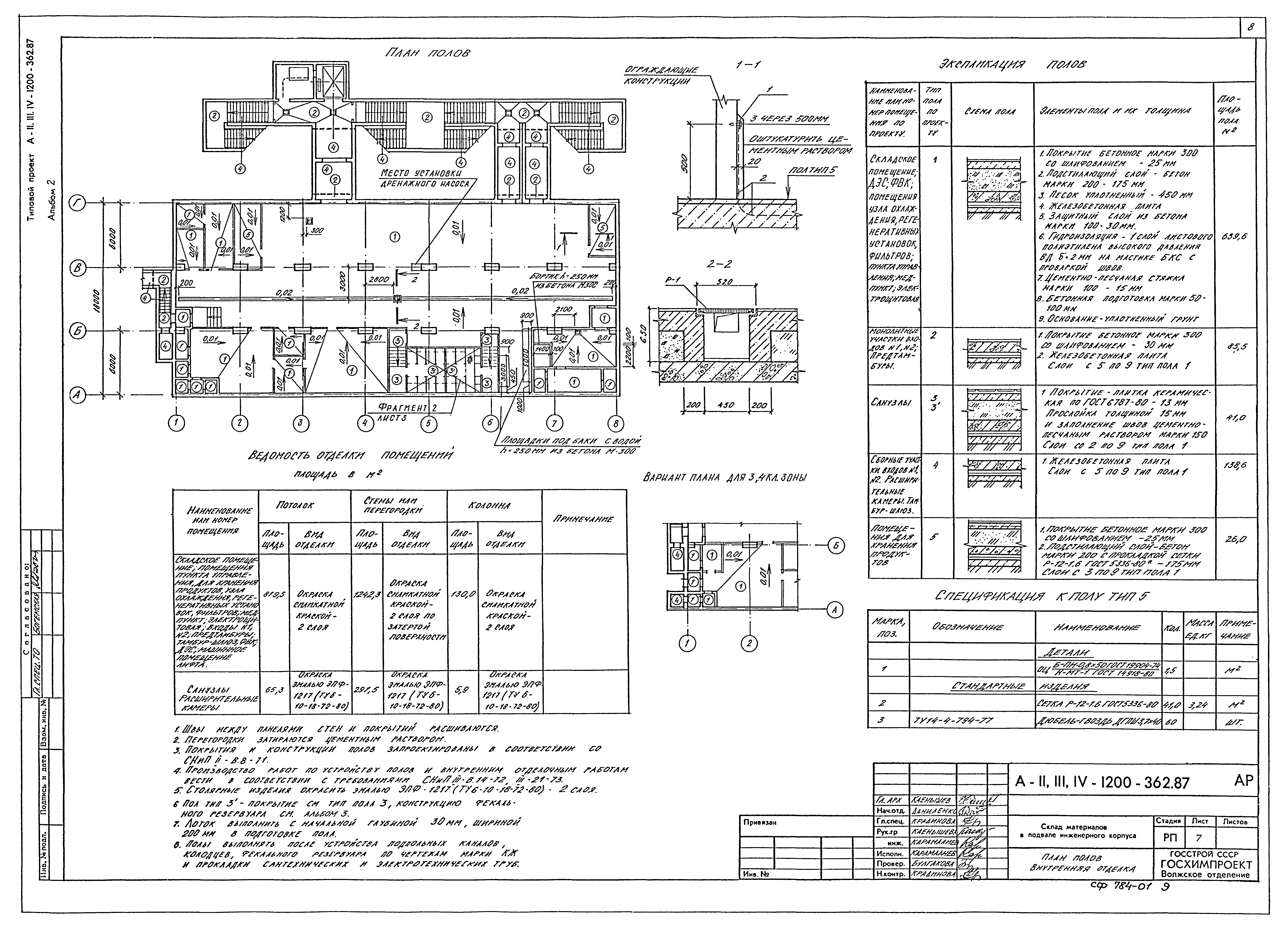 Типовой проект А-II,III,IV-1200-362.87