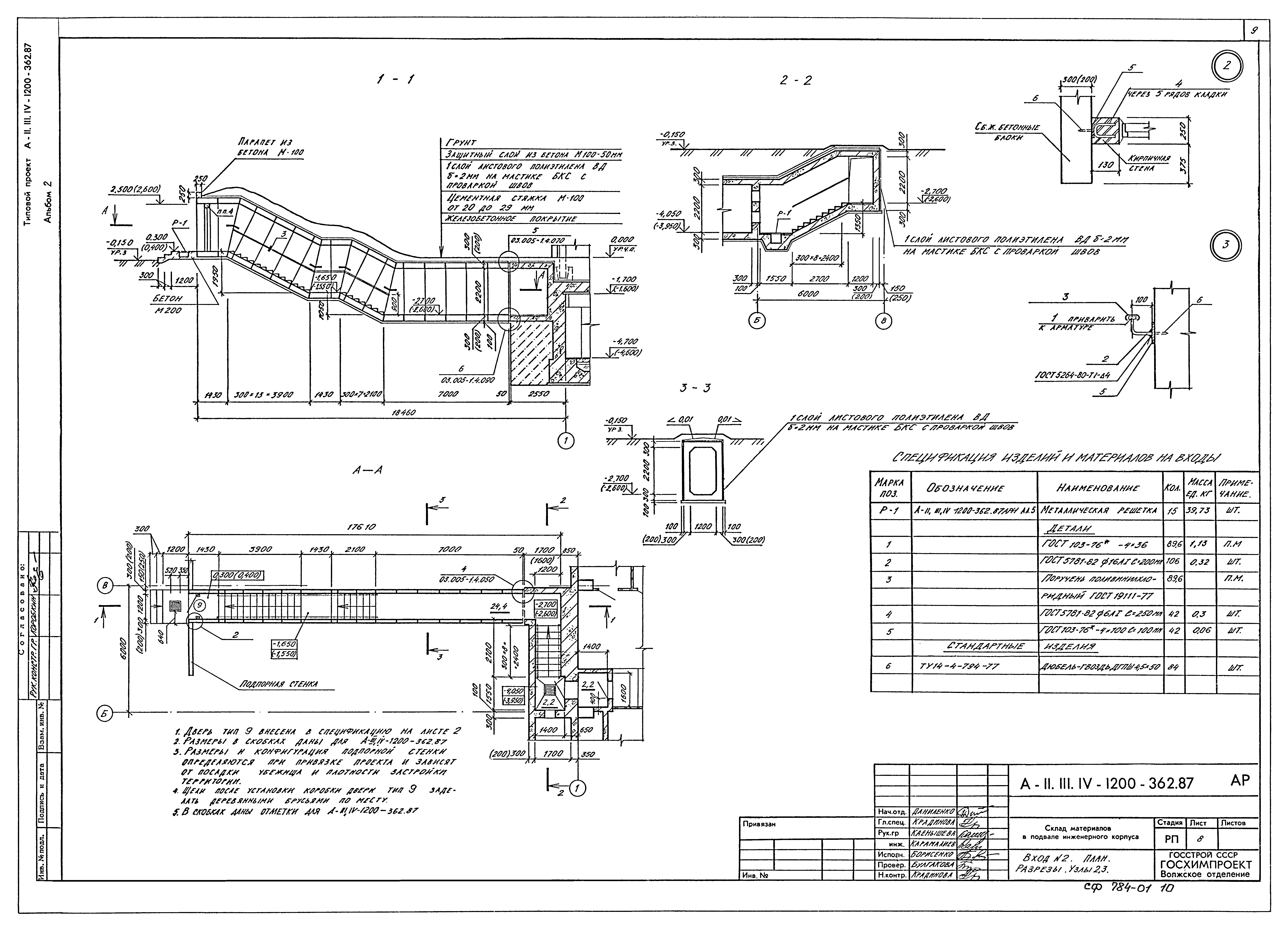 Типовой проект А-II,III,IV-1200-362.87