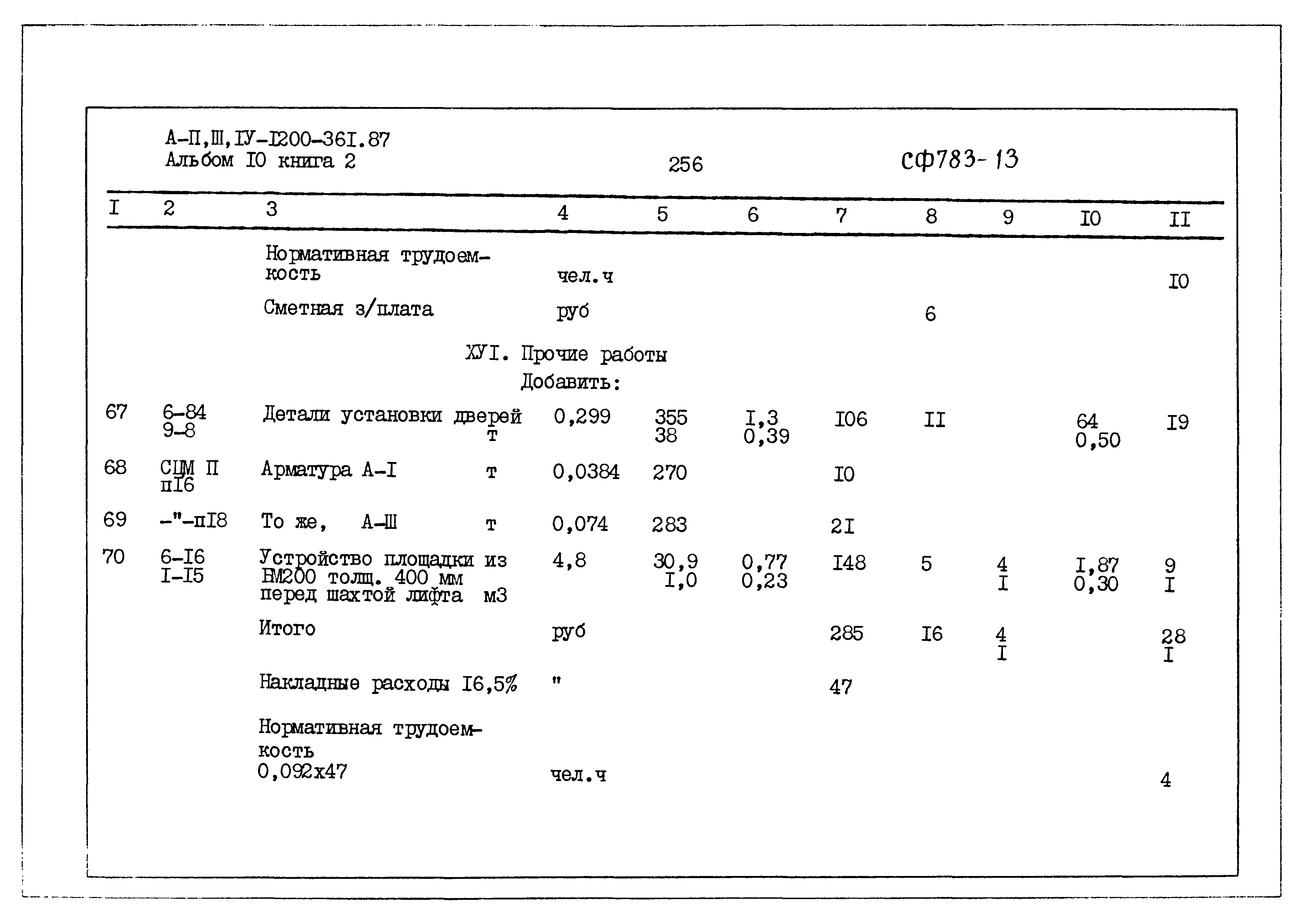 Типовой проект А-II,III,IV-1200-361.87