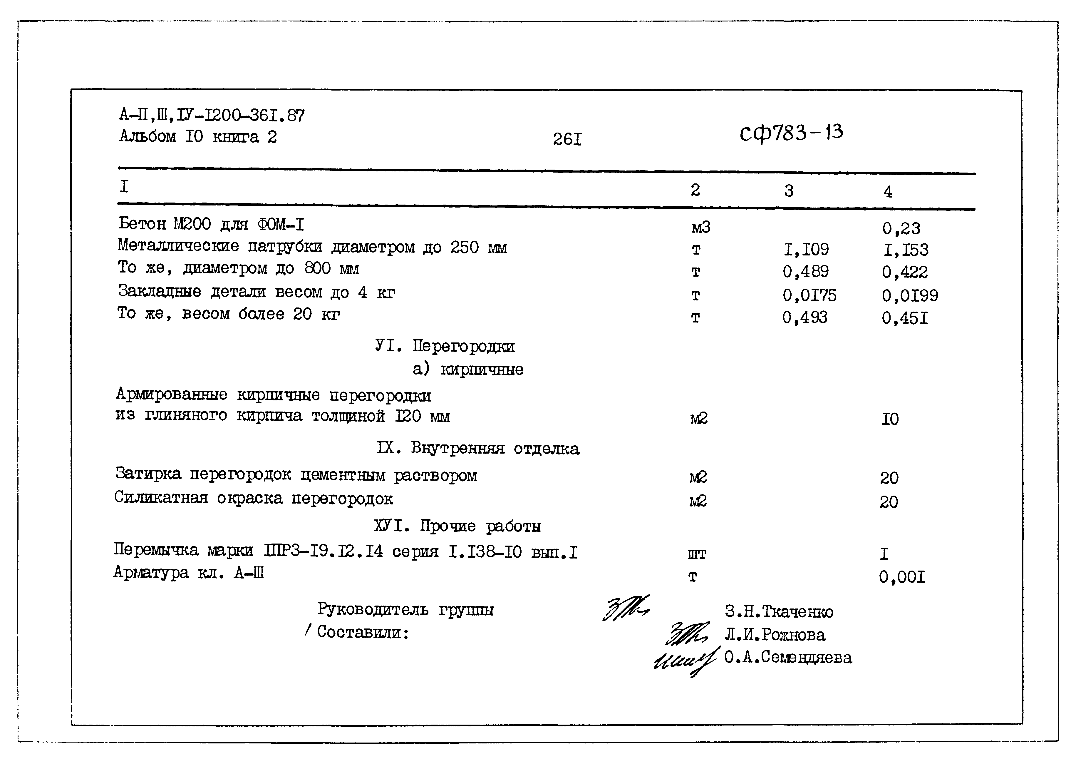 Типовой проект А-II,III,IV-1200-361.87