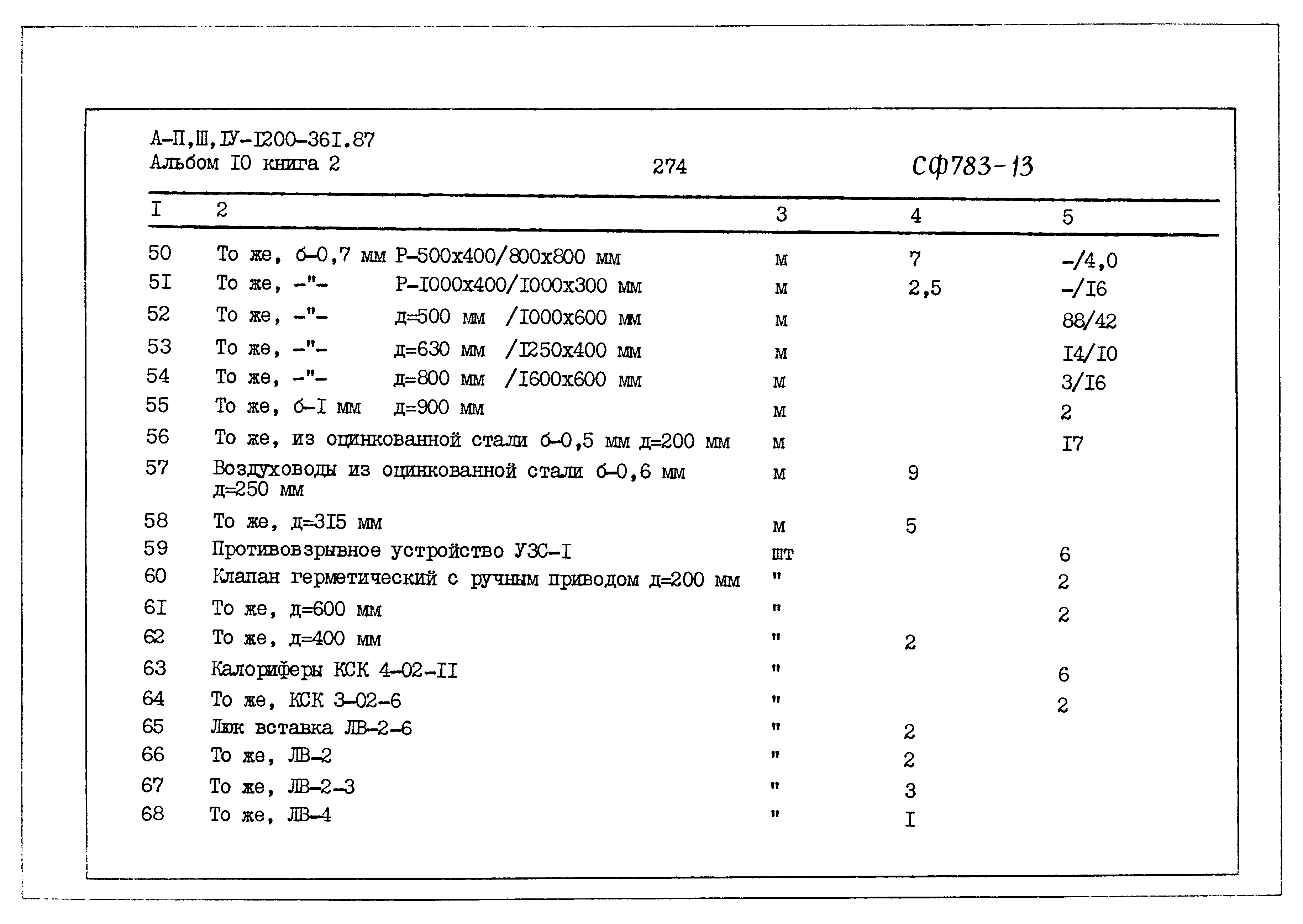 Типовой проект А-II,III,IV-1200-361.87