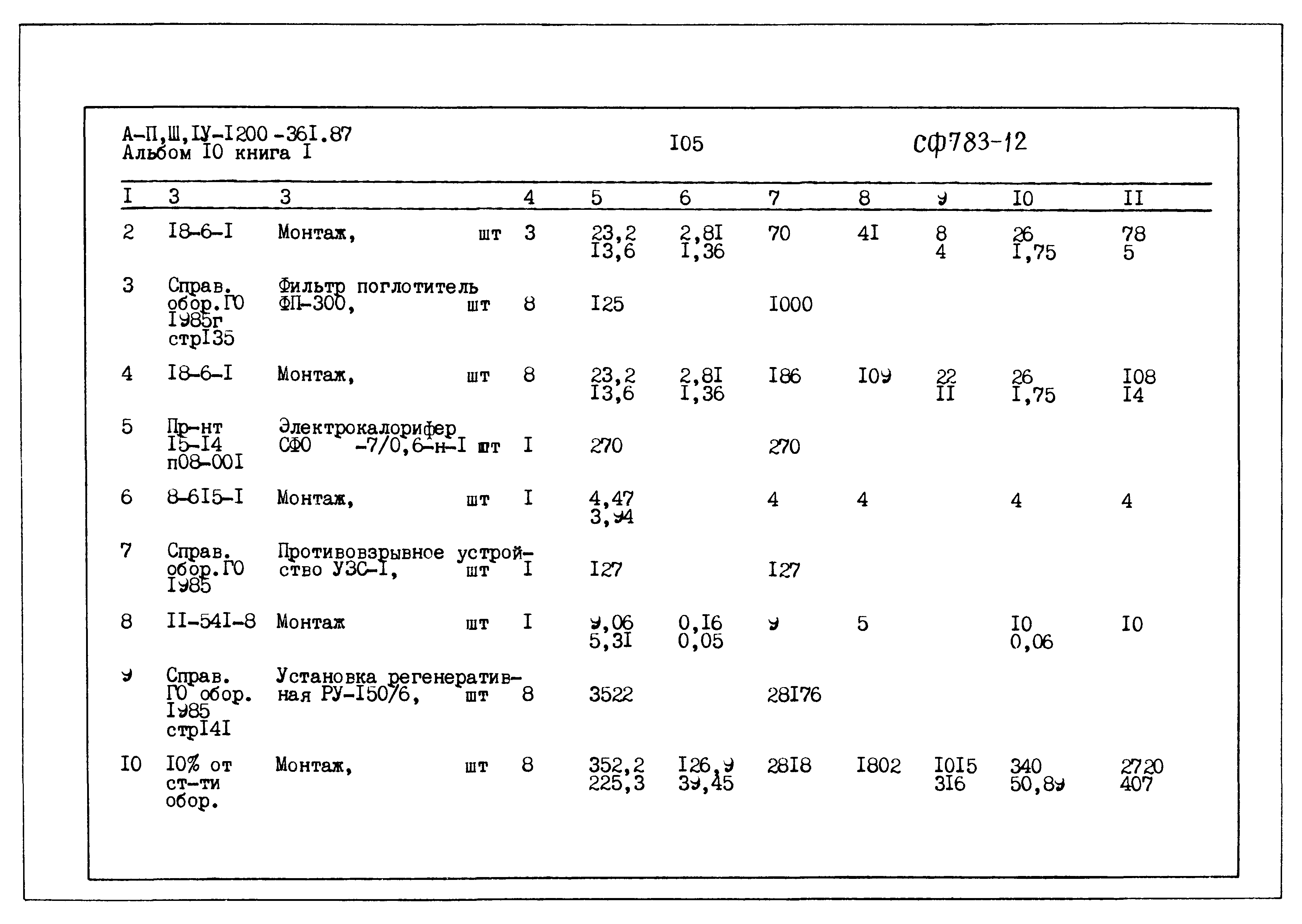 Типовой проект А-II,III,IV-1200-361.87
