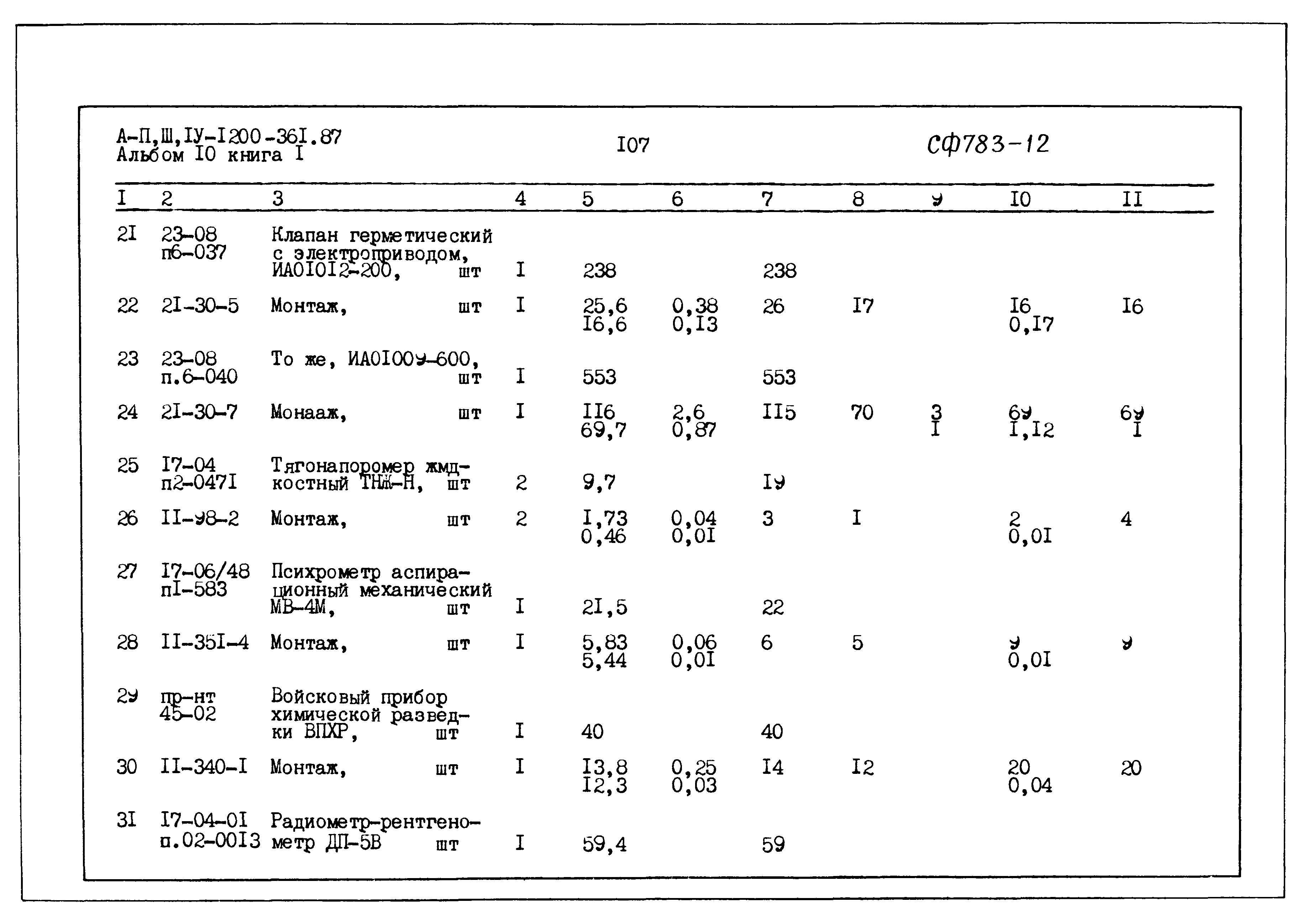 Типовой проект А-II,III,IV-1200-361.87