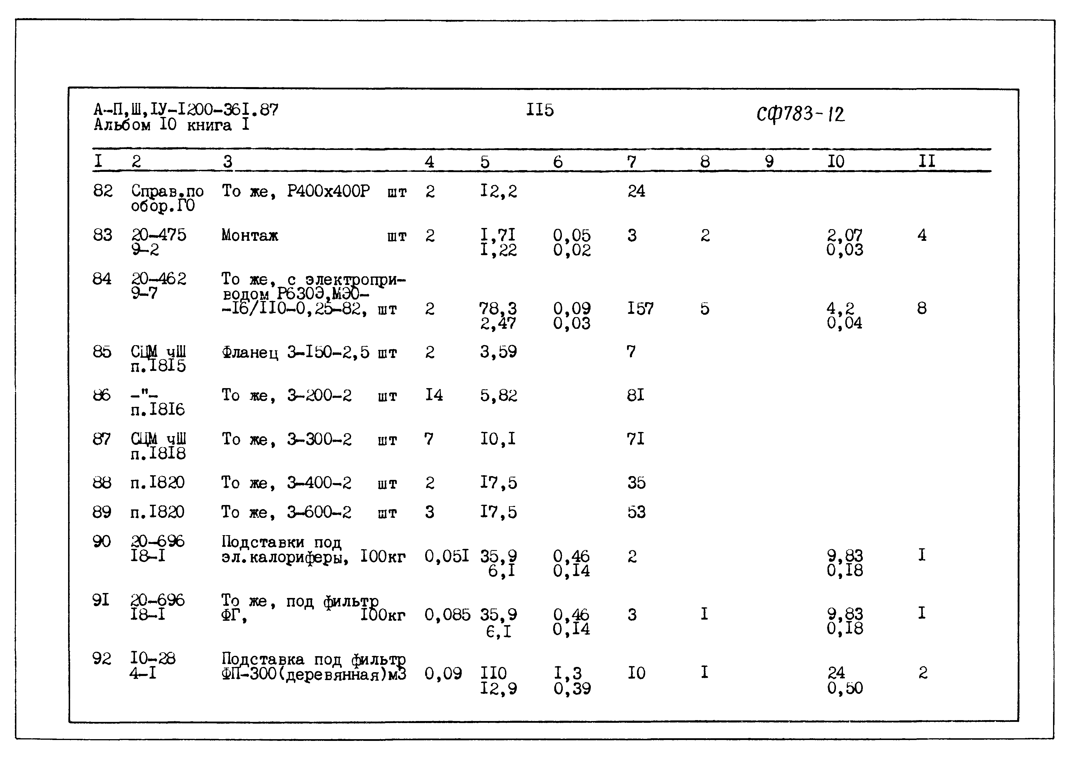 Типовой проект А-II,III,IV-1200-361.87