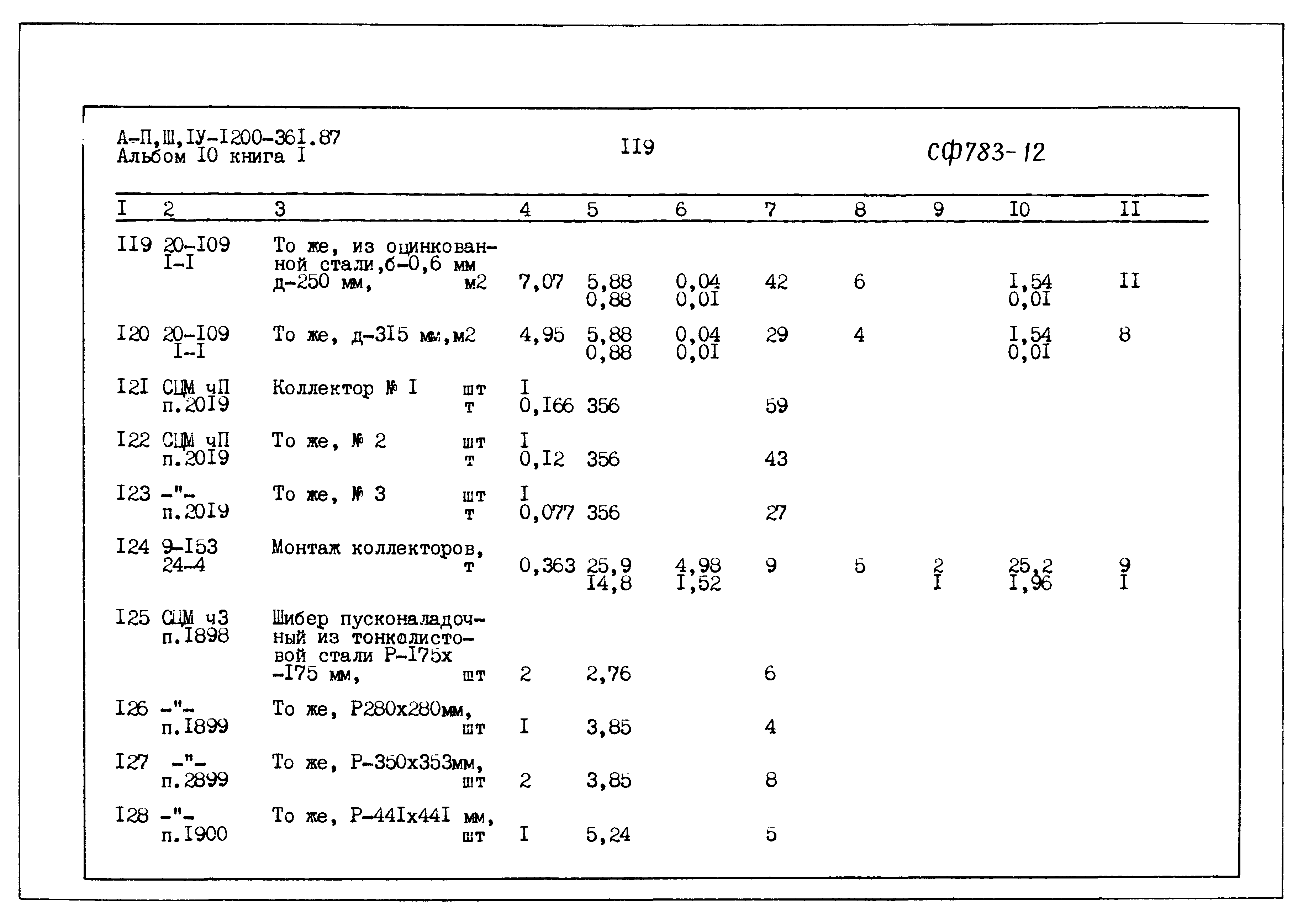 Типовой проект А-II,III,IV-1200-361.87