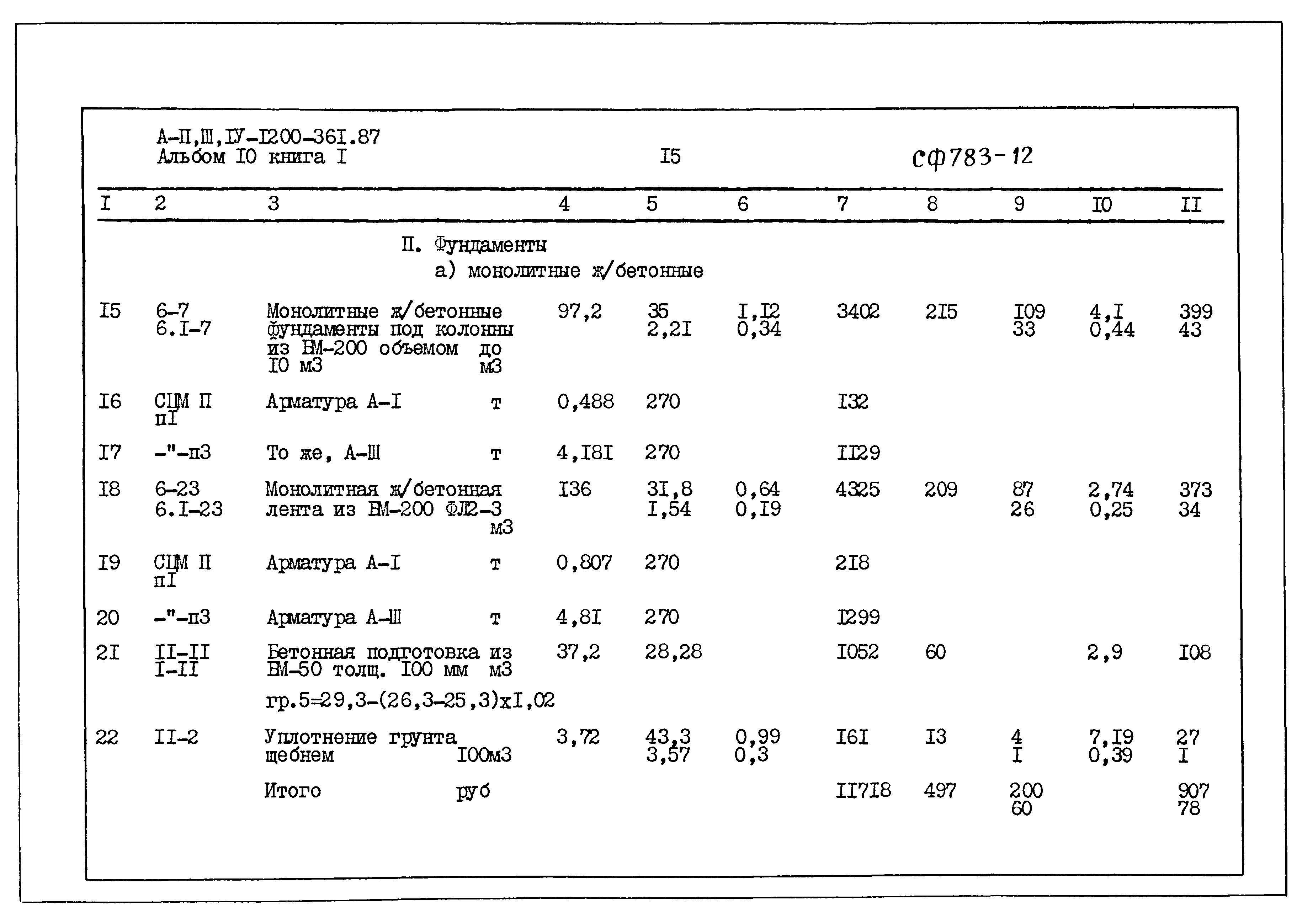Типовой проект А-II,III,IV-1200-361.87
