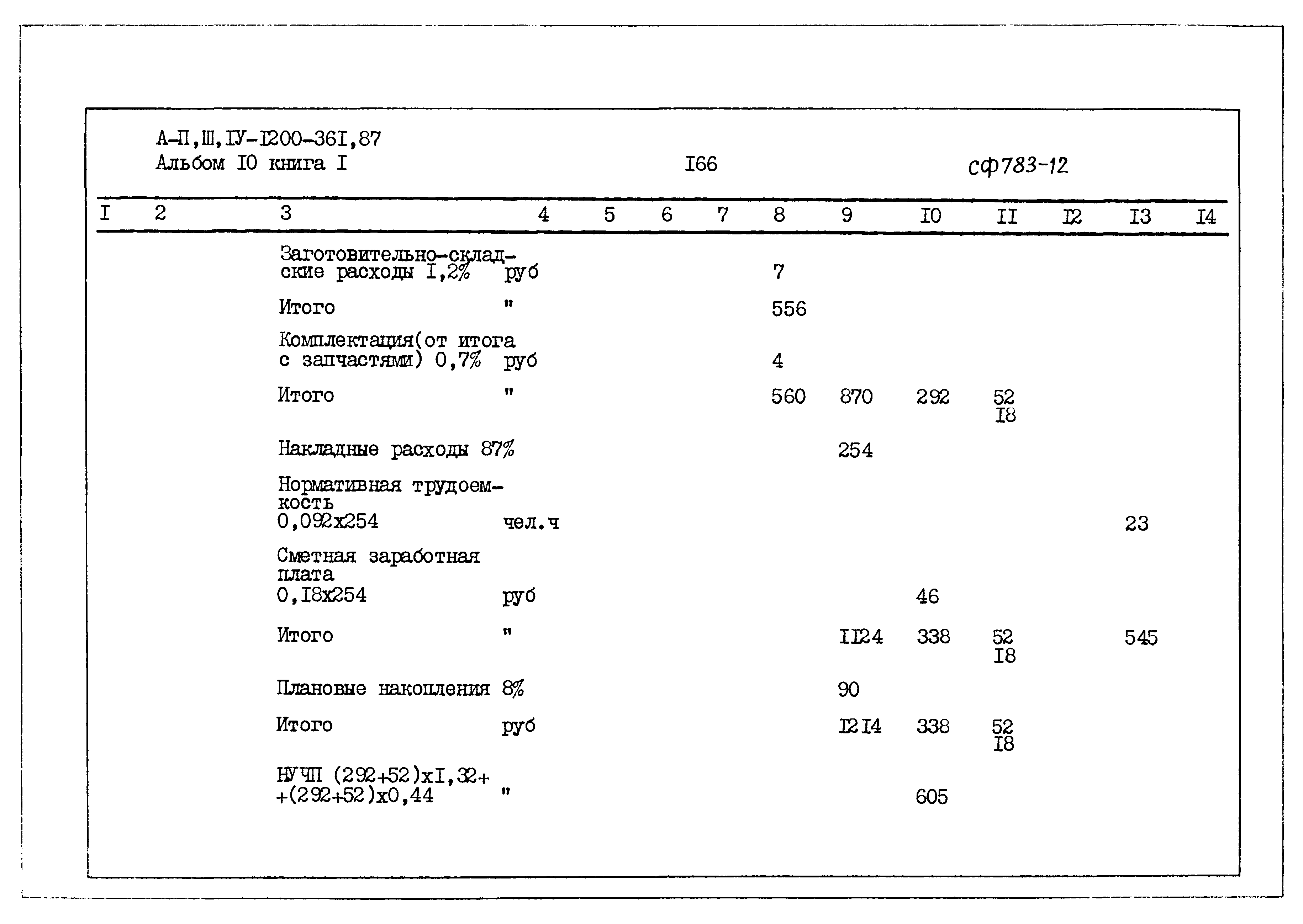 Типовой проект А-II,III,IV-1200-361.87