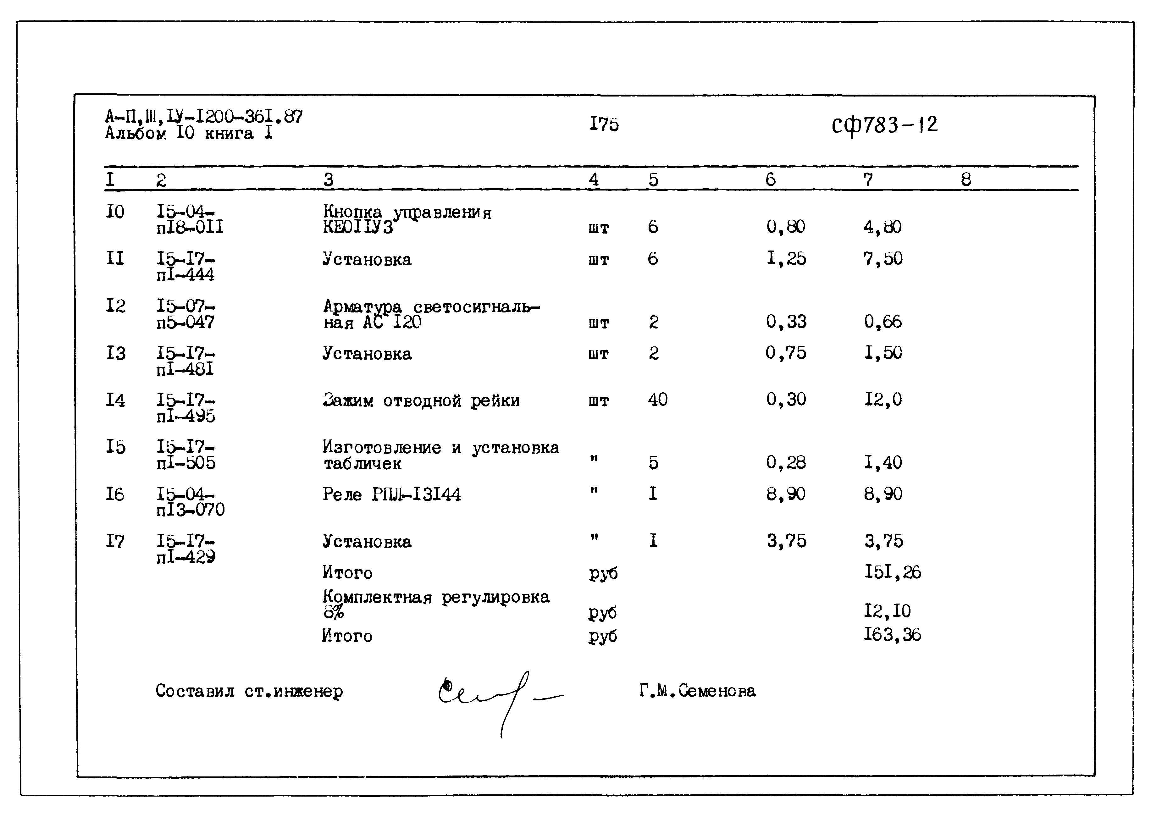 Типовой проект А-II,III,IV-1200-361.87