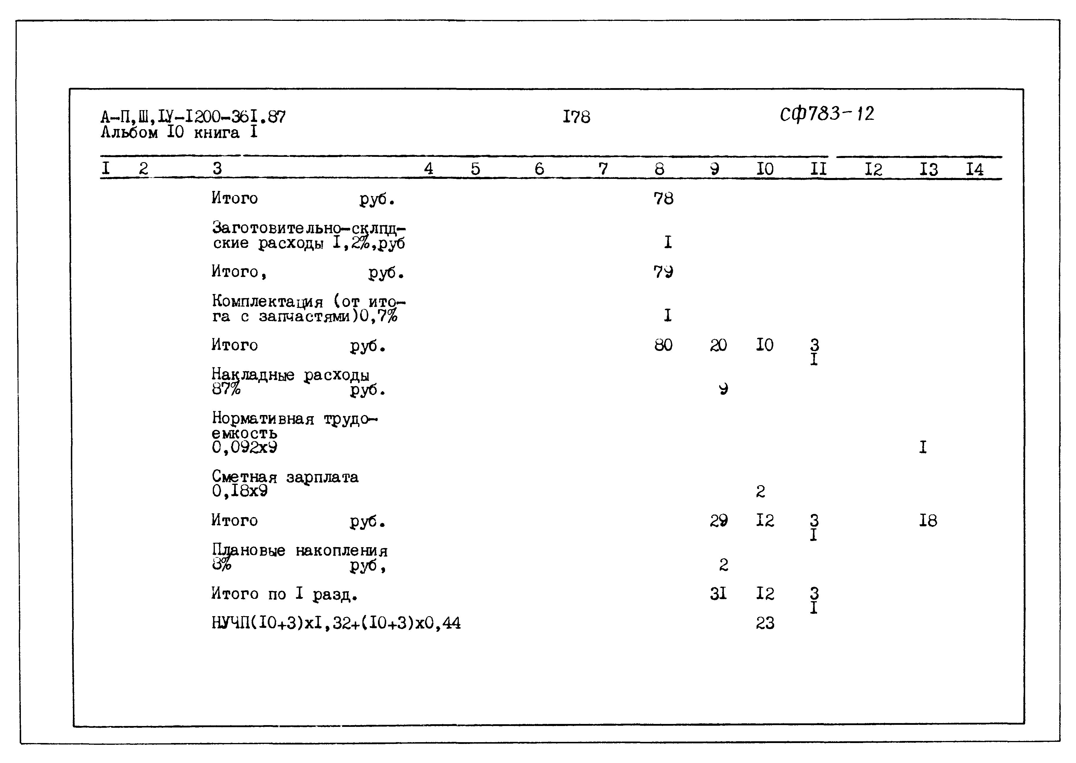 Типовой проект А-II,III,IV-1200-361.87