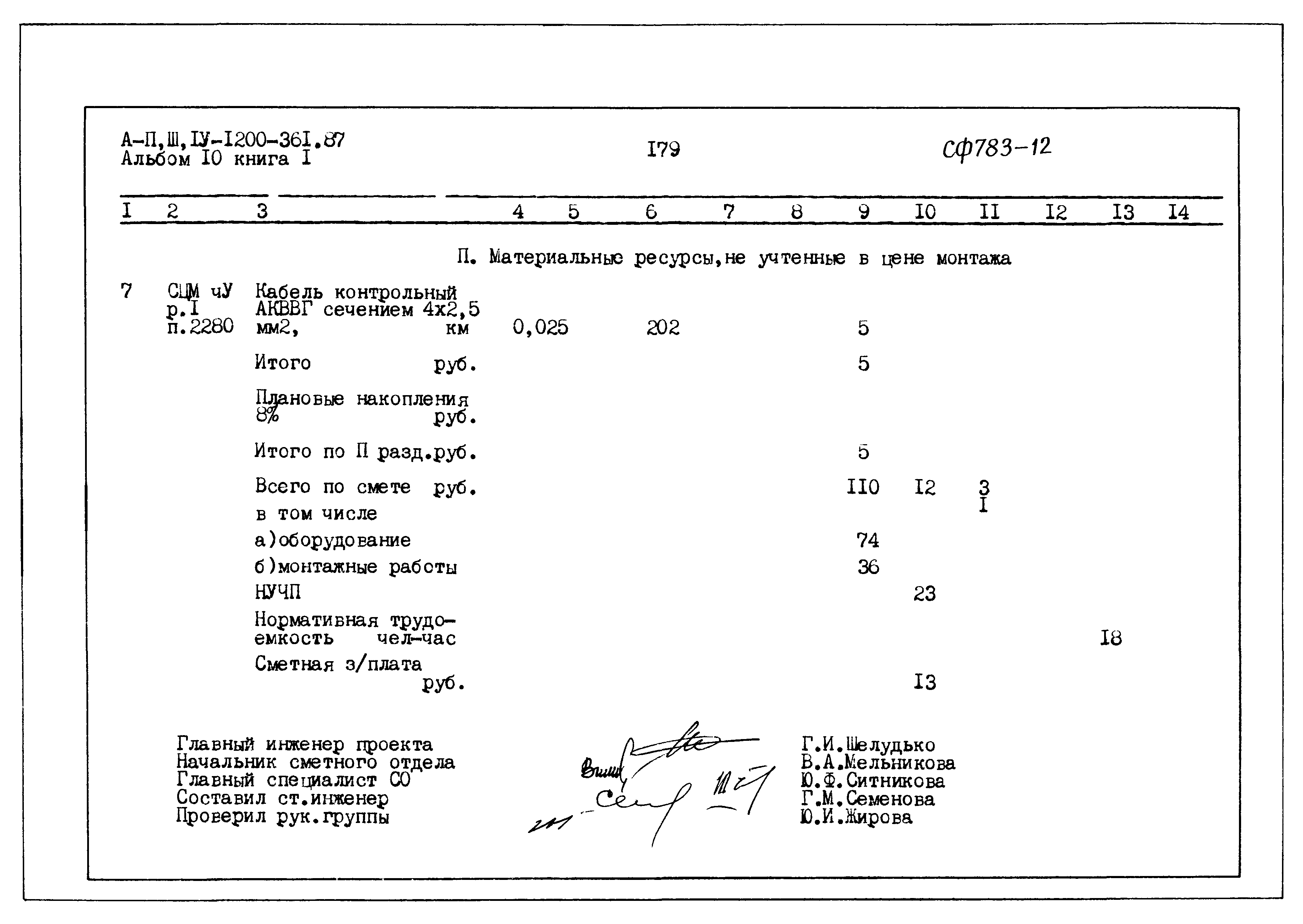Типовой проект А-II,III,IV-1200-361.87