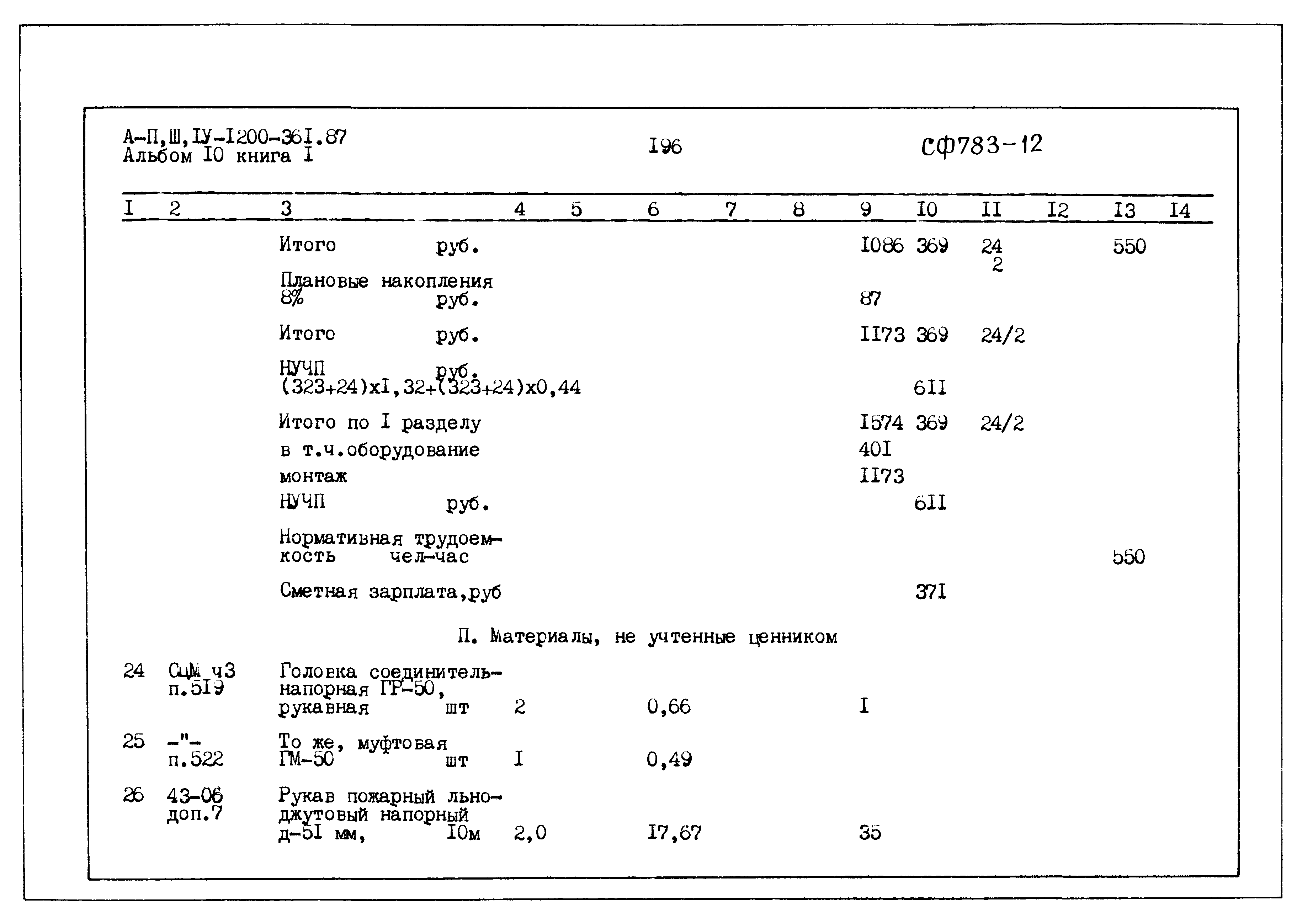 Типовой проект А-II,III,IV-1200-361.87