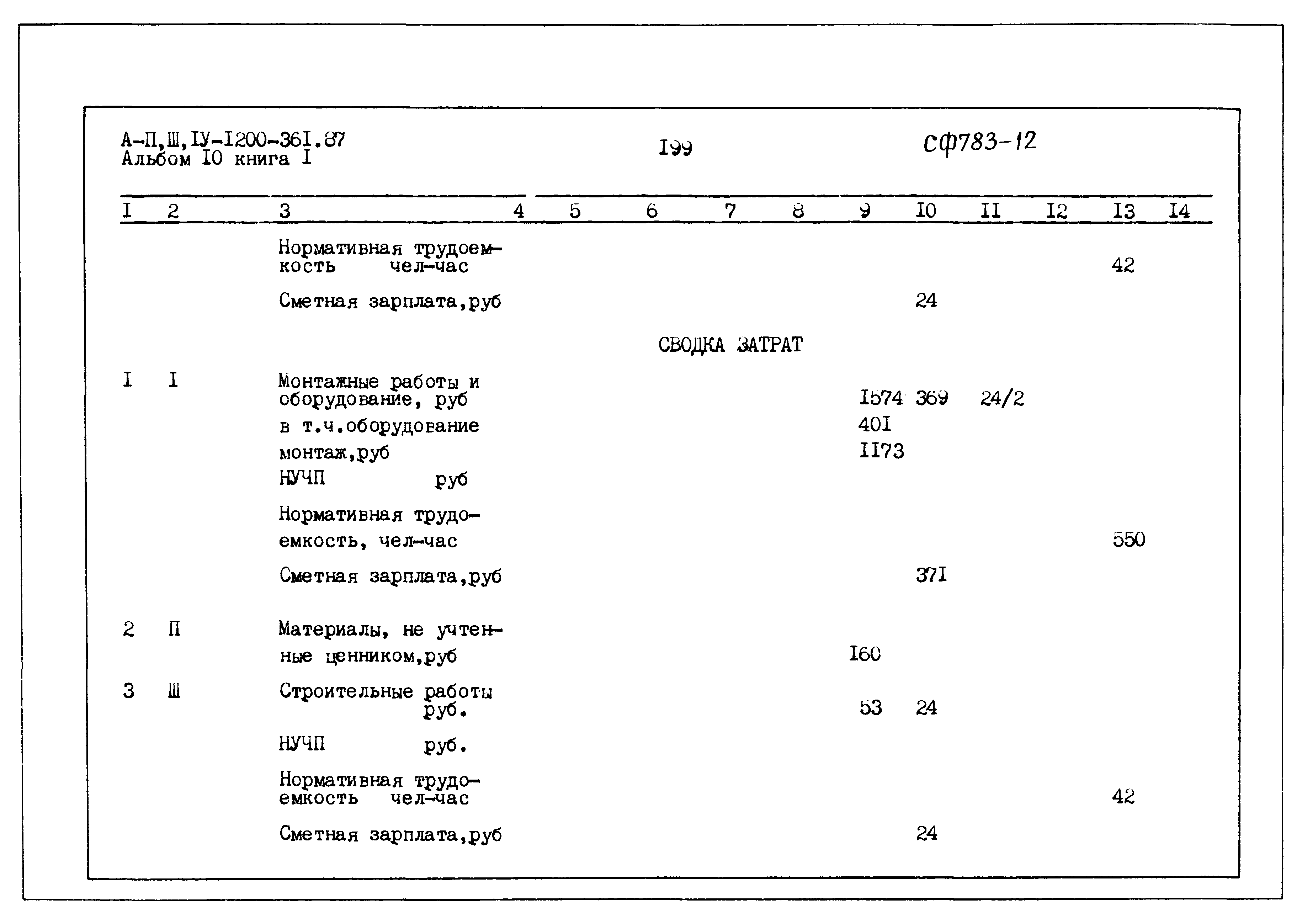 Типовой проект А-II,III,IV-1200-361.87