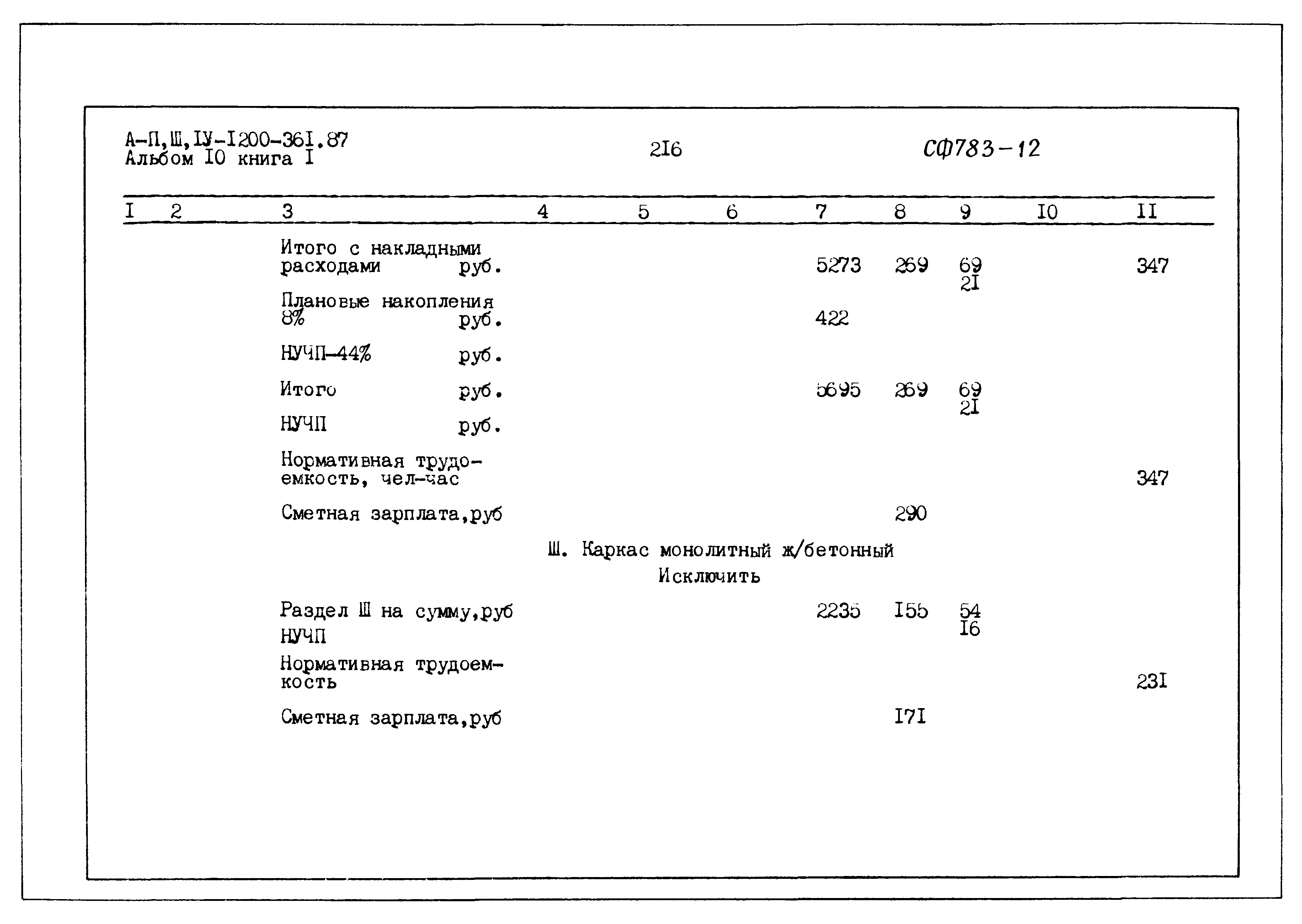 Типовой проект А-II,III,IV-1200-361.87