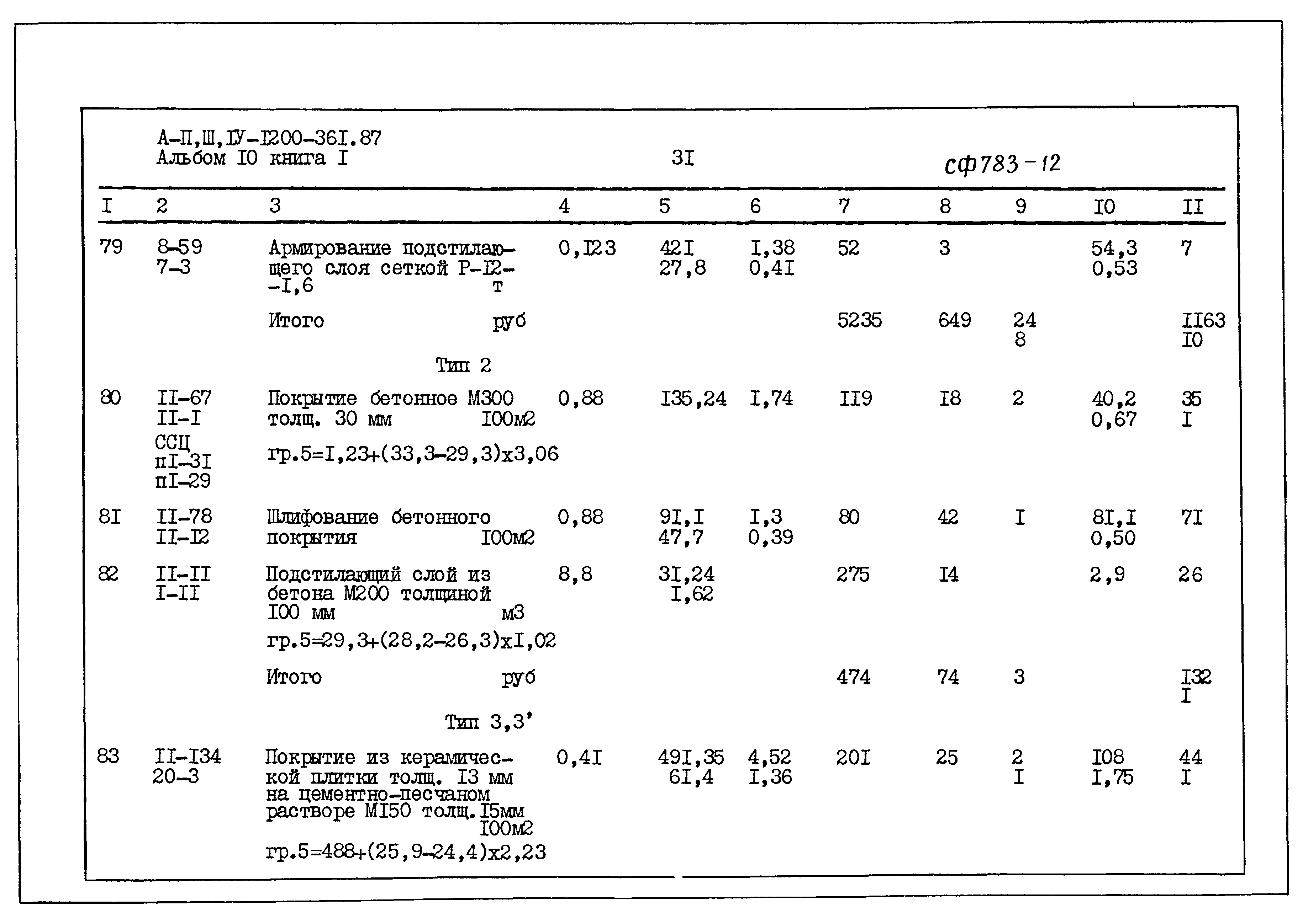 Типовой проект А-II,III,IV-1200-361.87