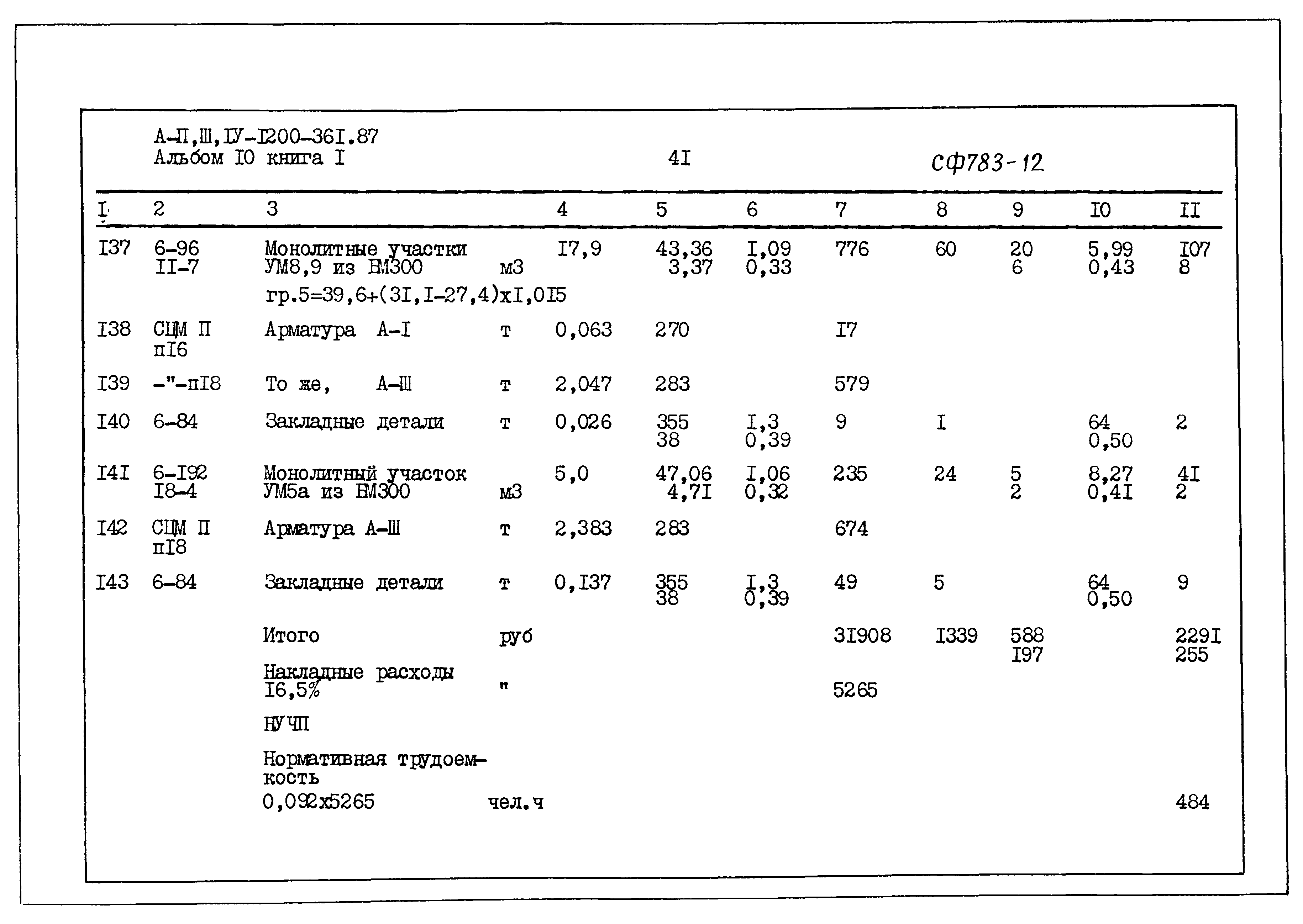 Типовой проект А-II,III,IV-1200-361.87