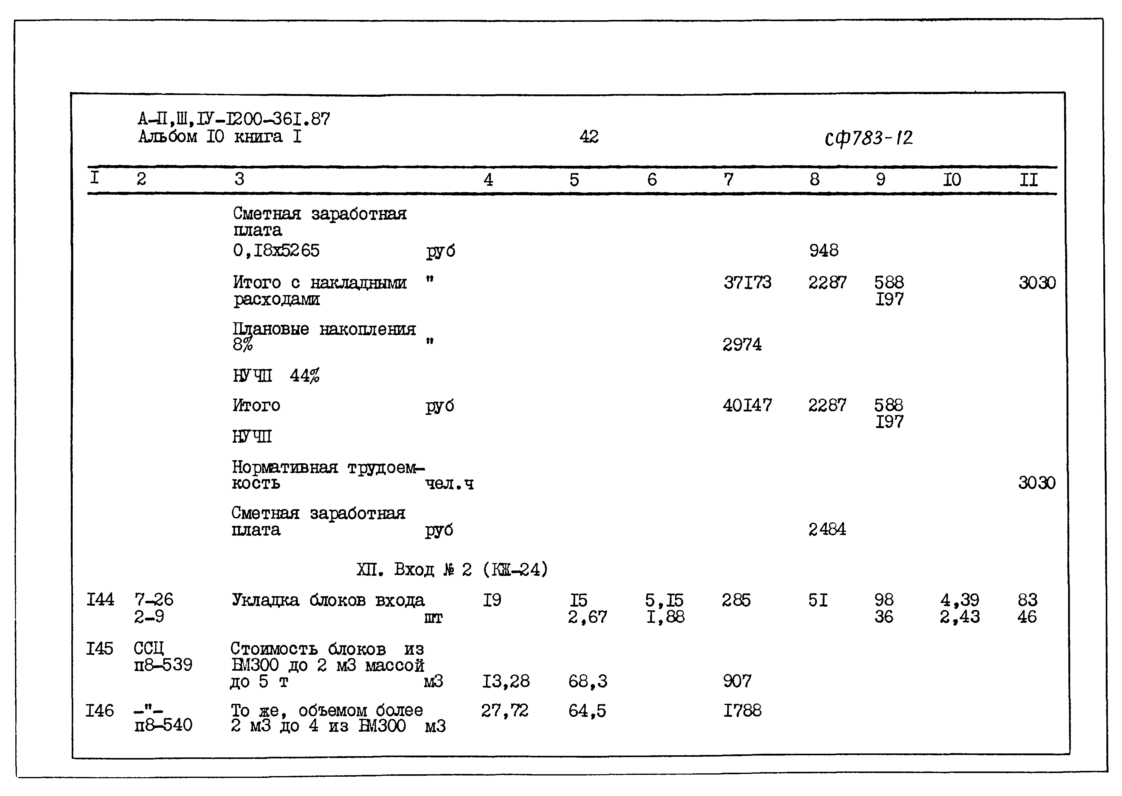 Типовой проект А-II,III,IV-1200-361.87