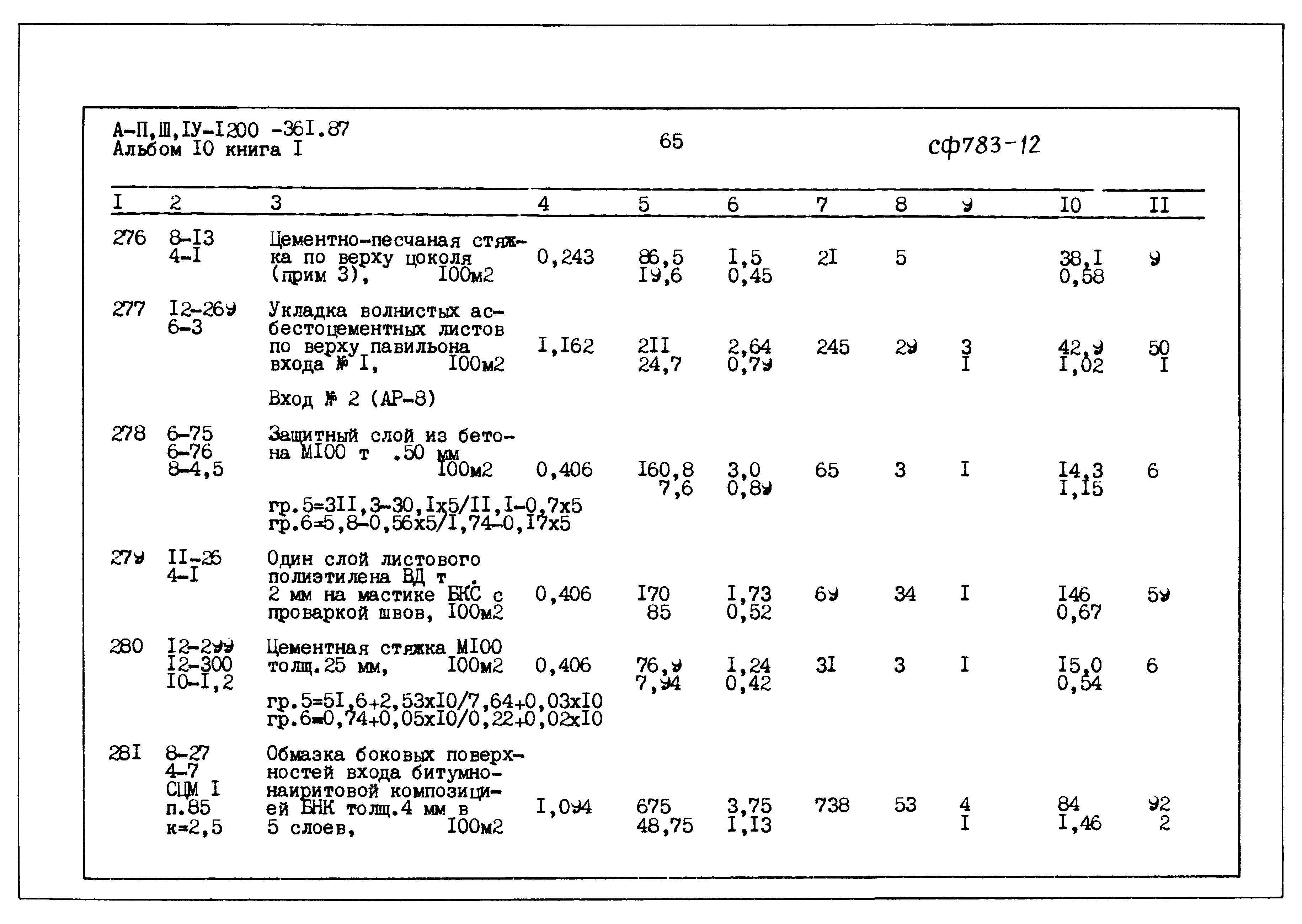 Типовой проект А-II,III,IV-1200-361.87
