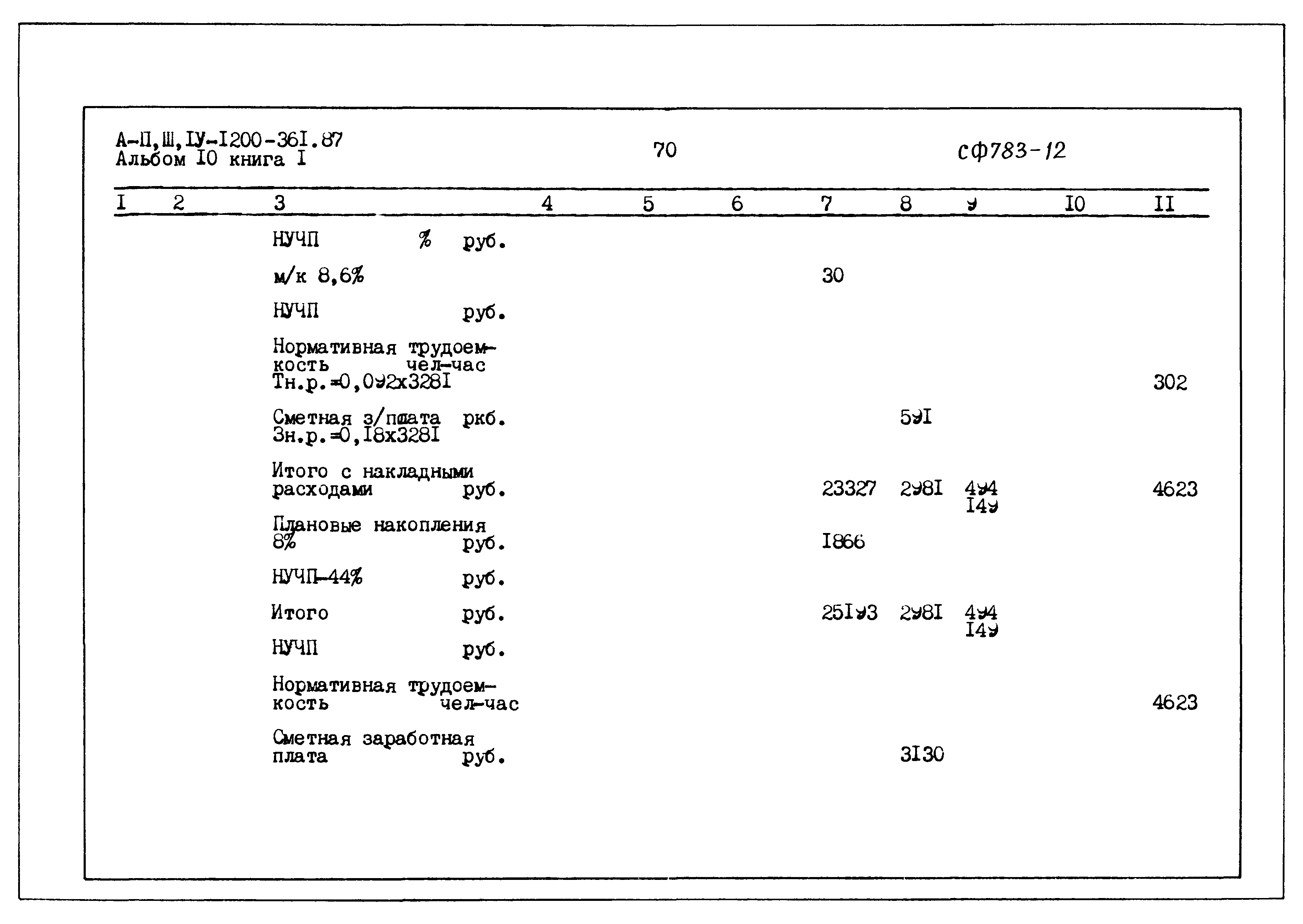 Типовой проект А-II,III,IV-1200-361.87