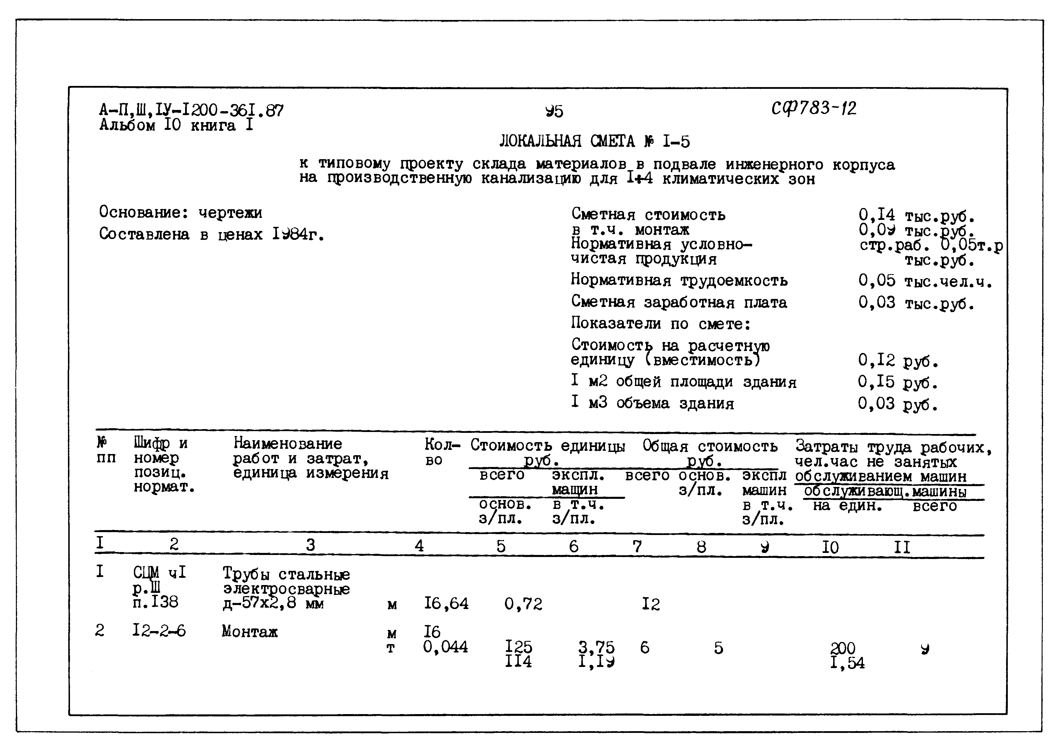 Типовой проект А-II,III,IV-1200-361.87