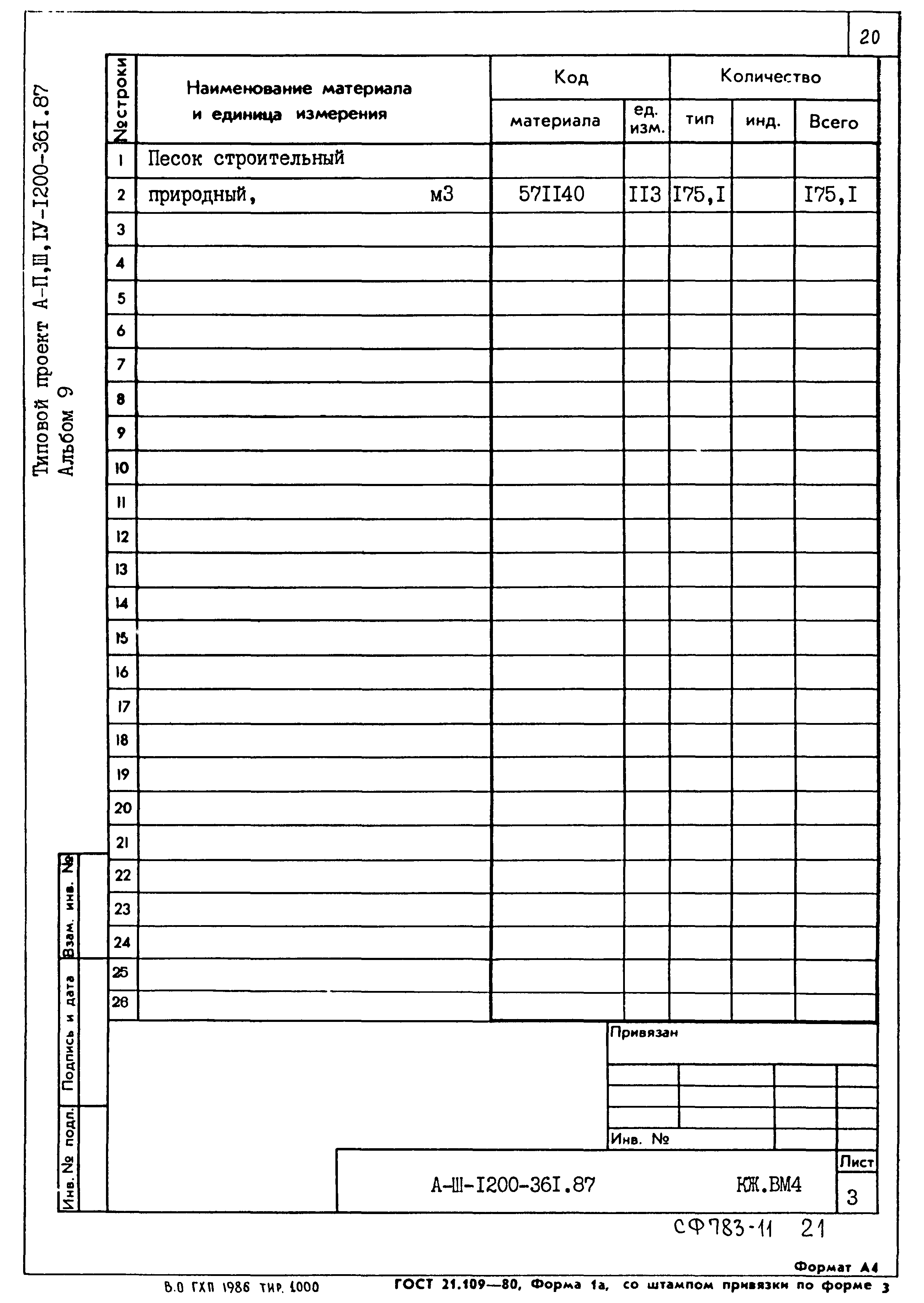 Типовой проект А-II,III,IV-1200-361.87