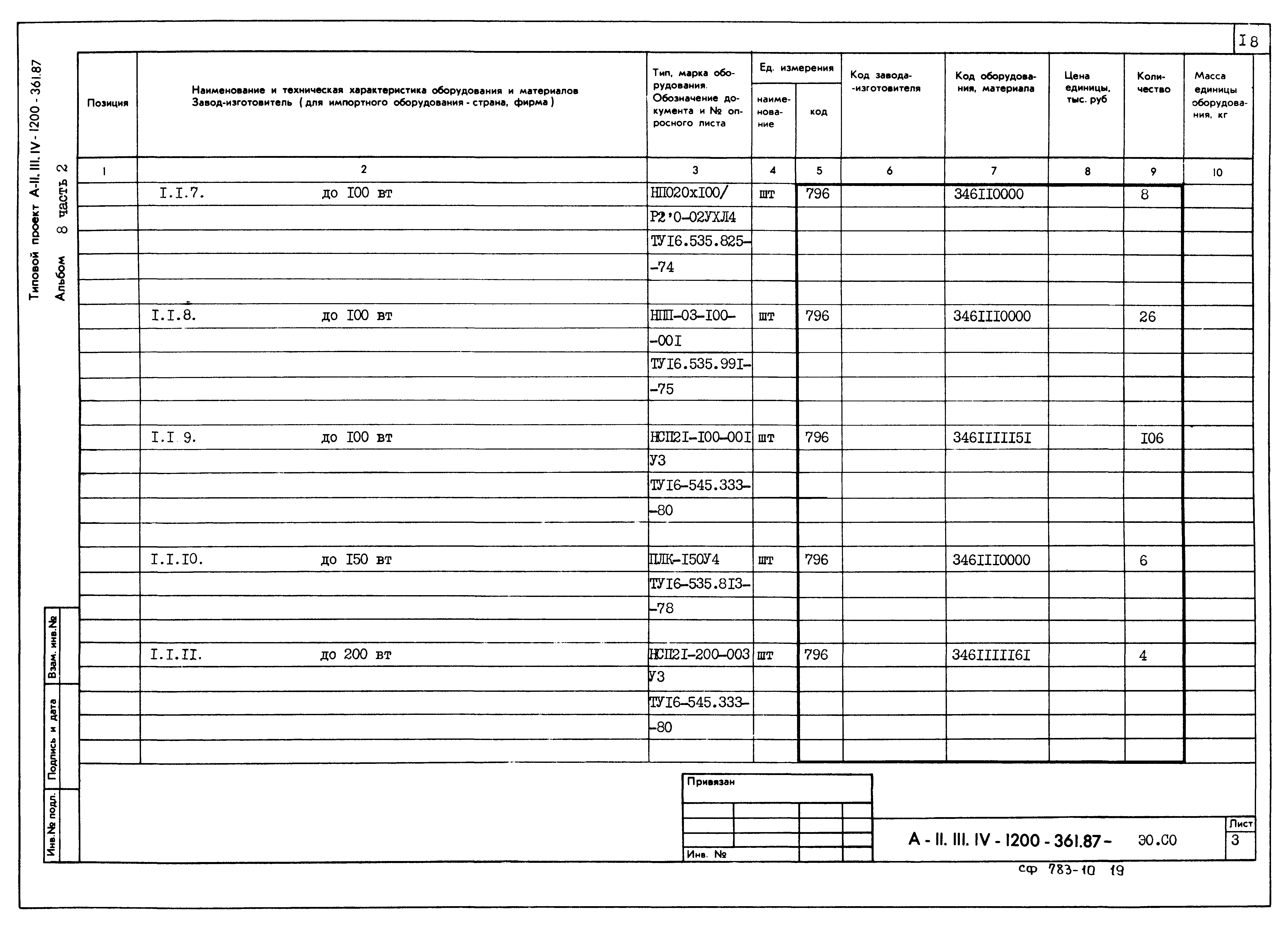 Типовой проект А-II,III,IV-1200-361.87