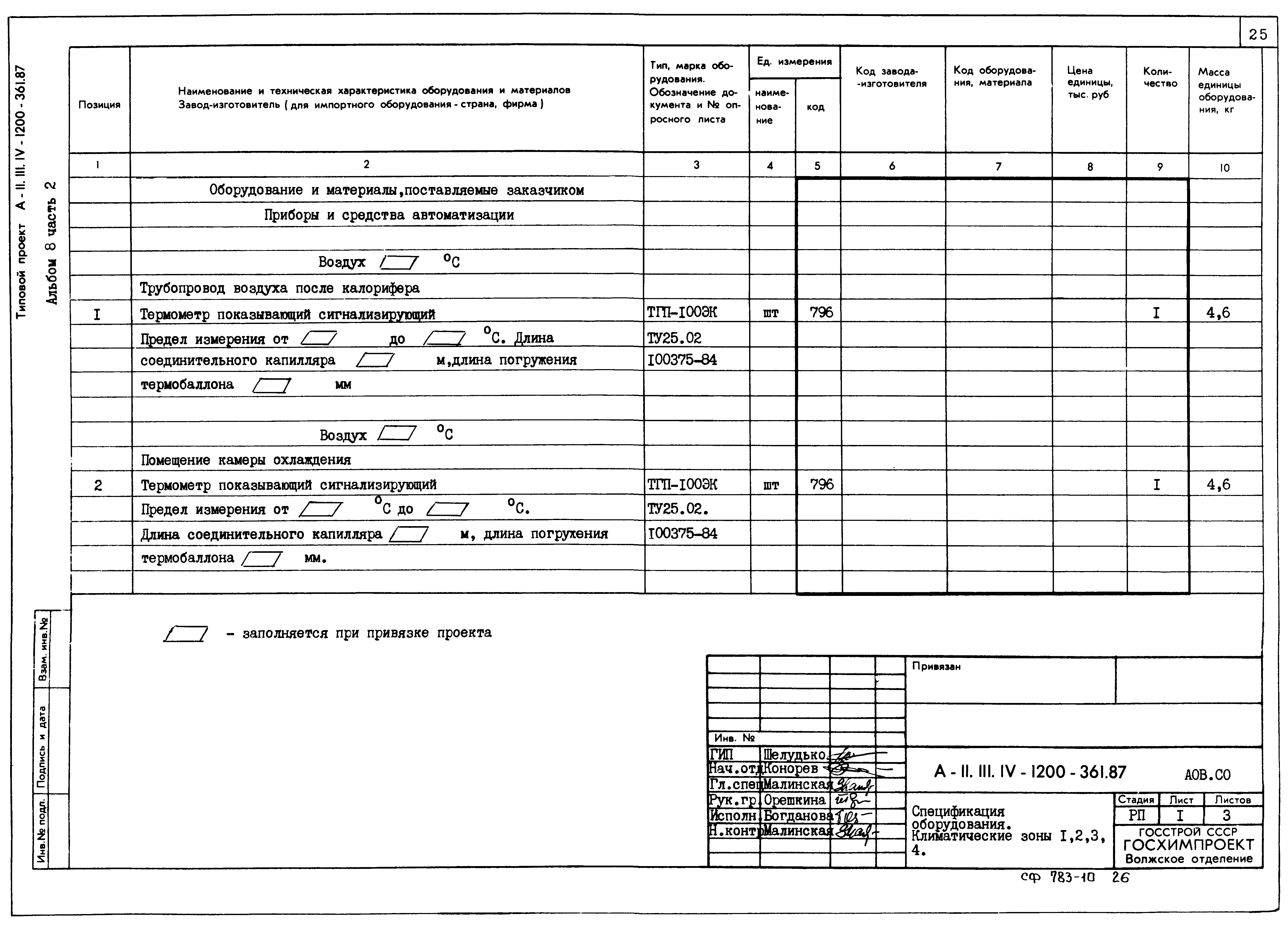 Типовой проект А-II,III,IV-1200-361.87