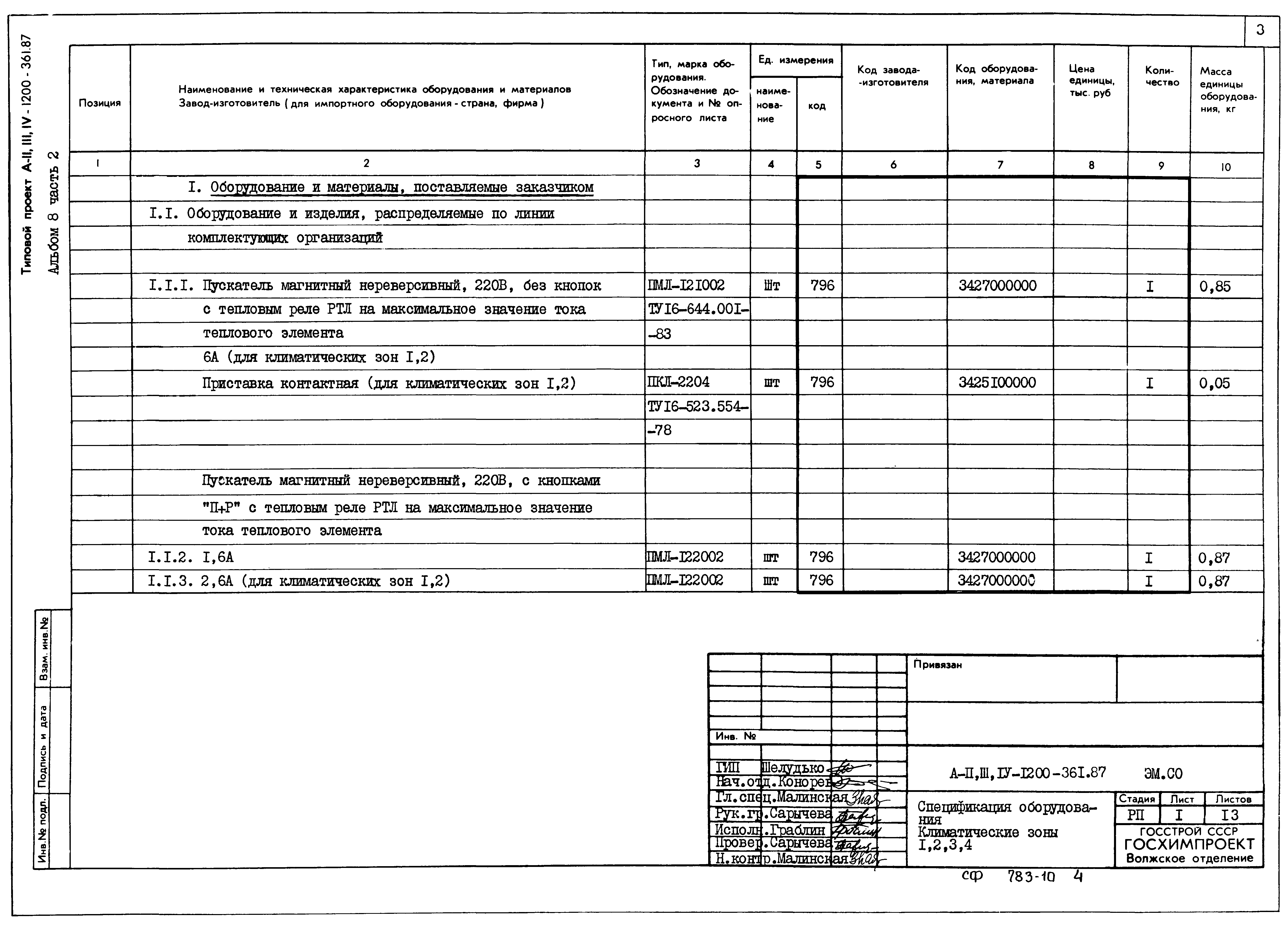 Типовой проект А-II,III,IV-1200-361.87