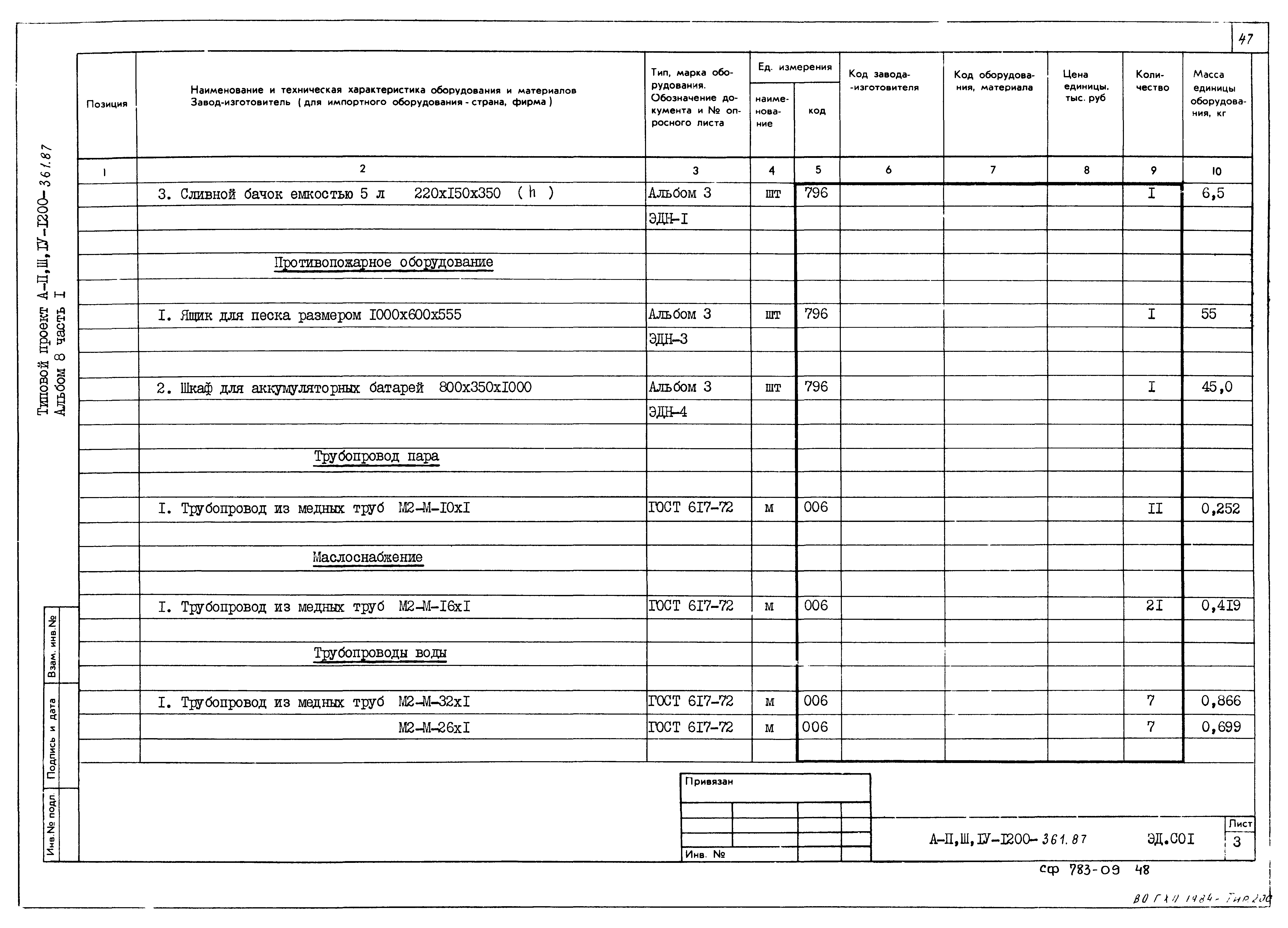 Типовой проект А-II,III,IV-1200-361.87