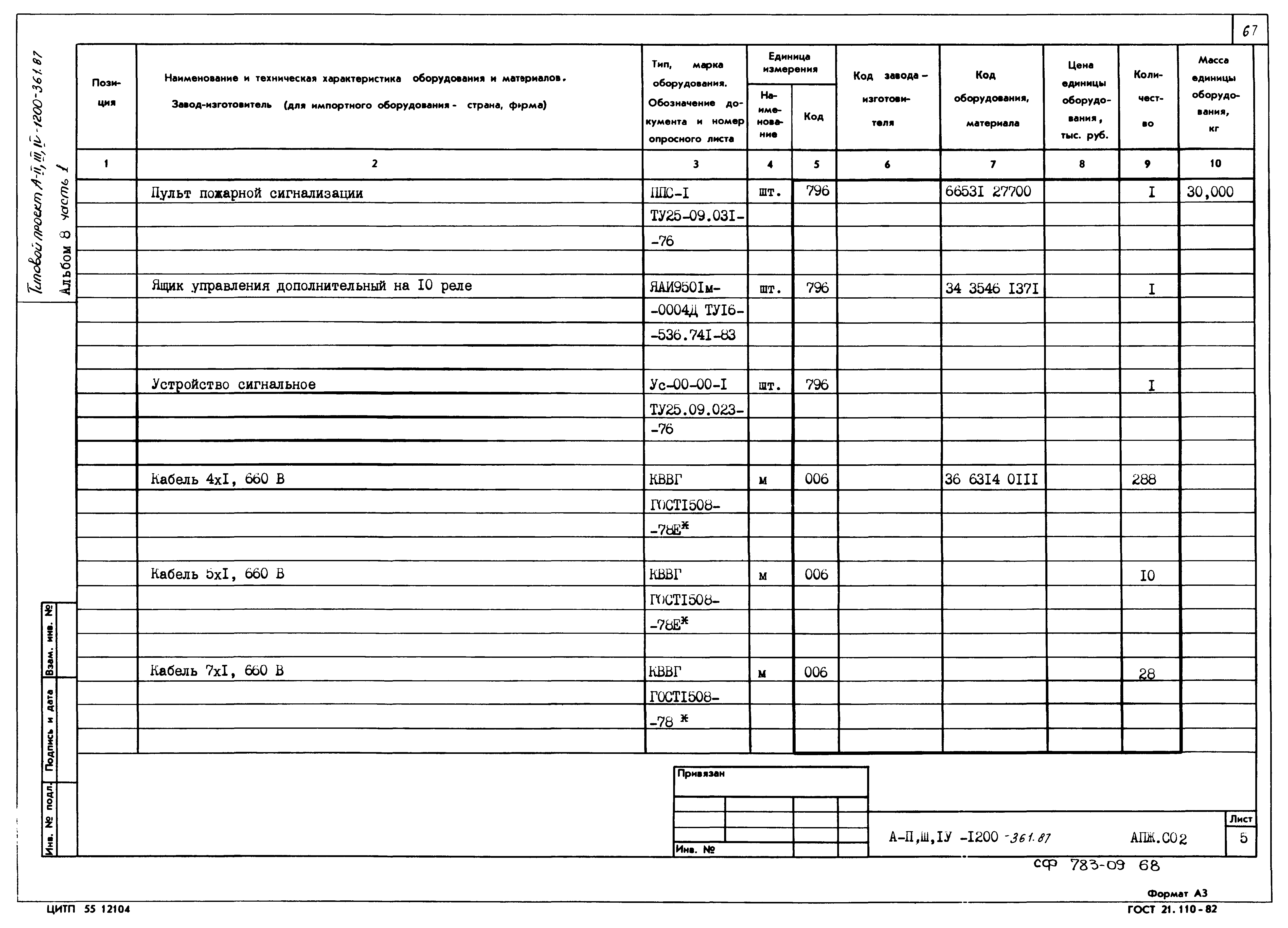 Типовой проект А-II,III,IV-1200-361.87