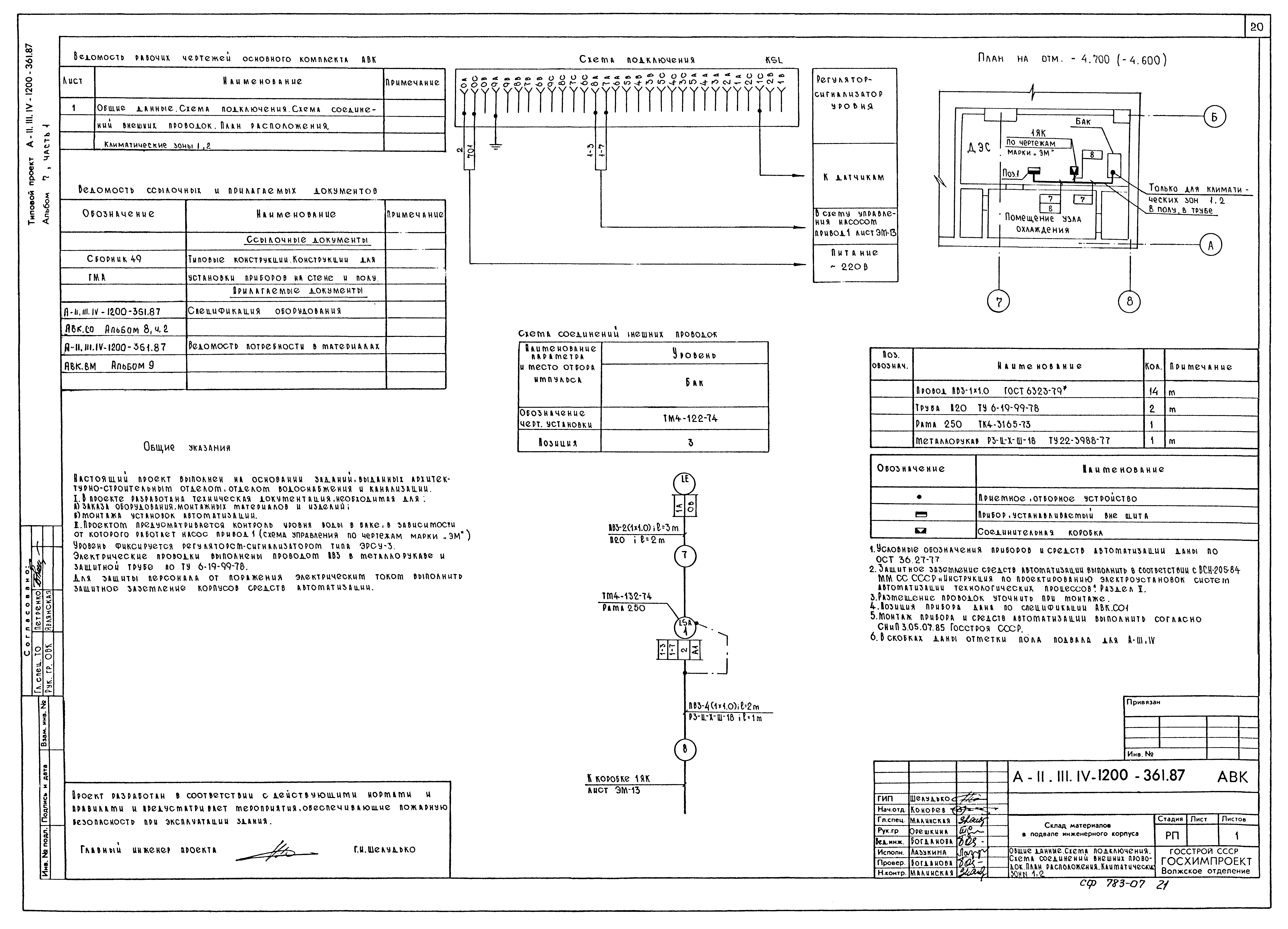 Типовой проект А-II,III,IV-1200-361.87