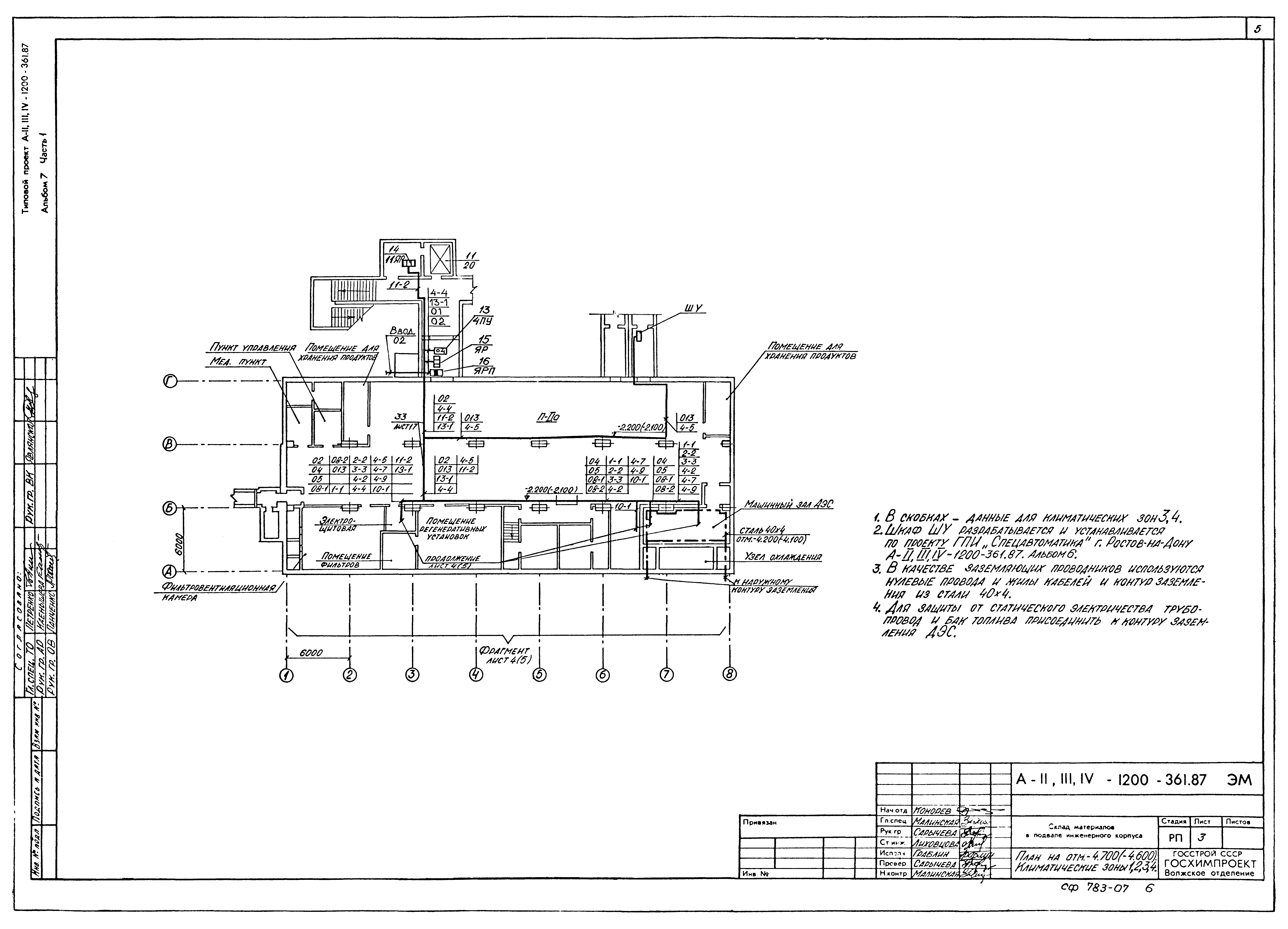 Типовой проект А-II,III,IV-1200-361.87