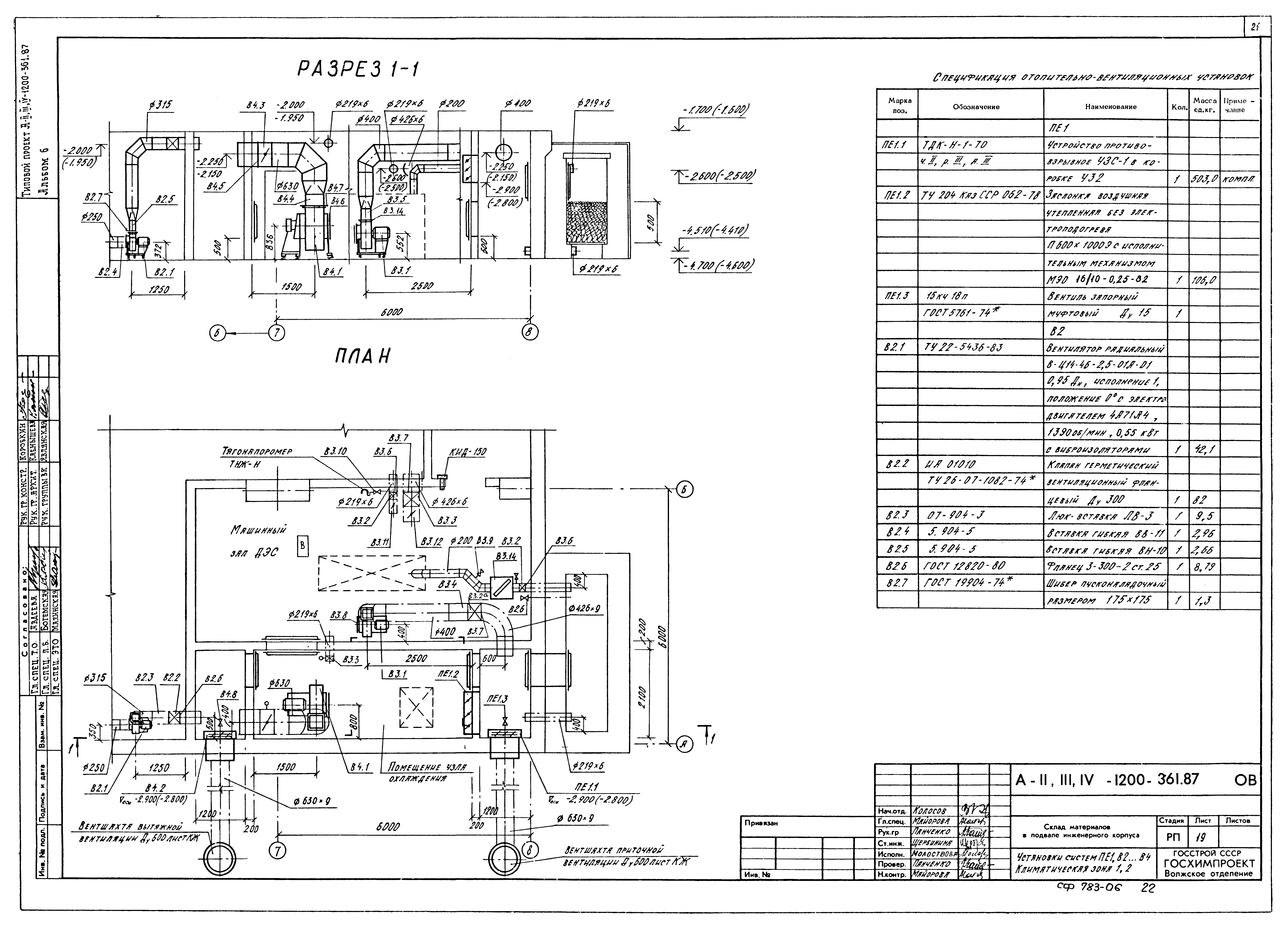 Типовой проект А-II,III,IV-1200-361.87